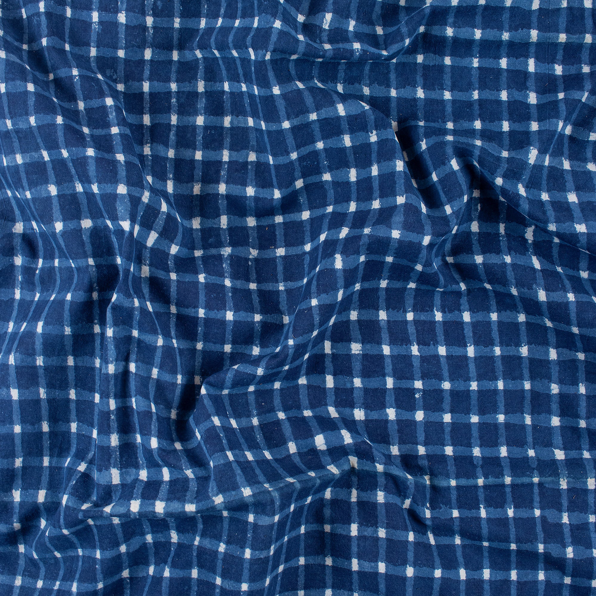 Indigo Blue Cotton Fabric Yard