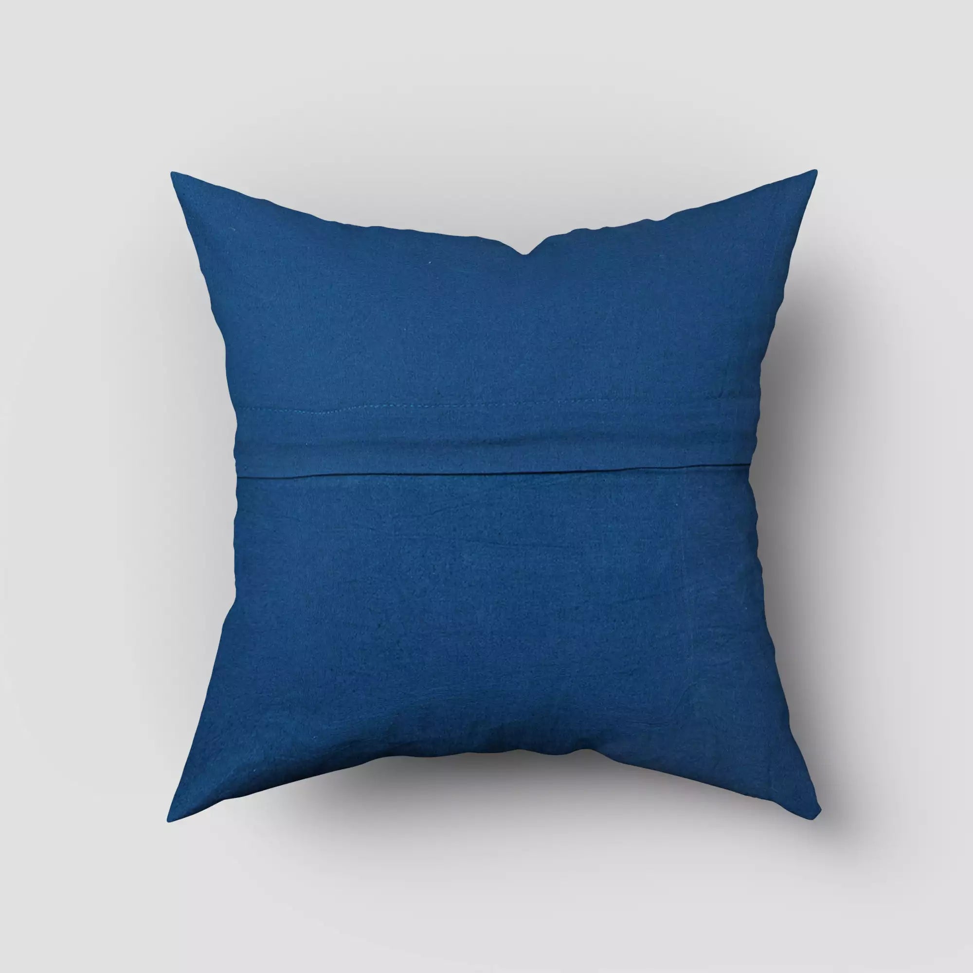 Indigo Blue Floral Hand Block Printed Cotton Cushion Cover
