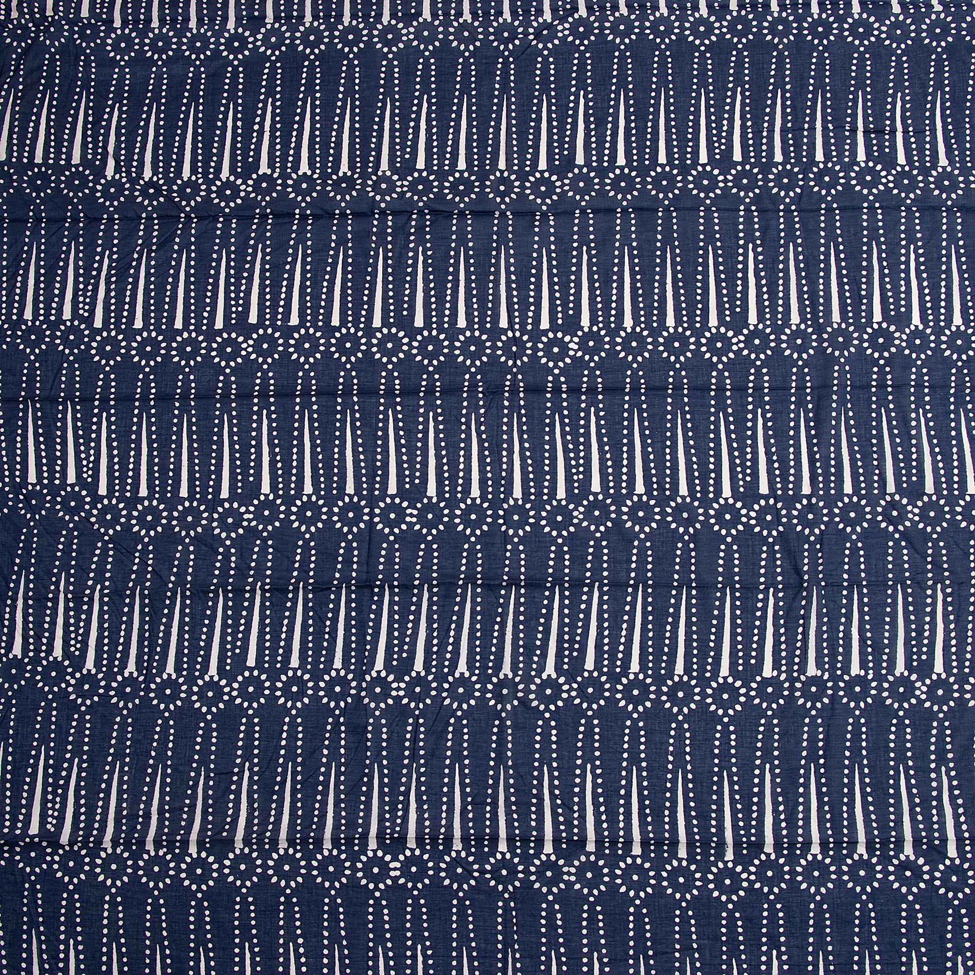 Indigo Blue Organic Cotton Hand Block Print Fabric