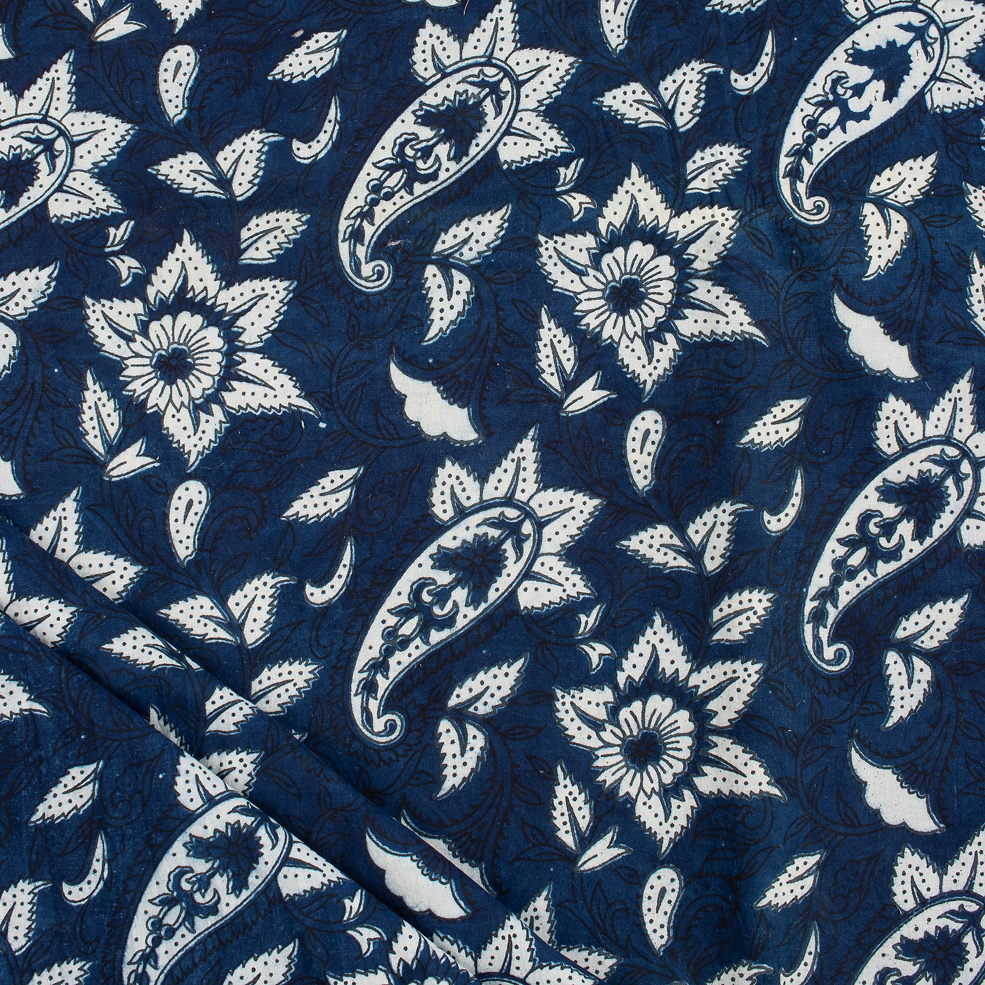 Indigo Blue Paisley Cotton Women&