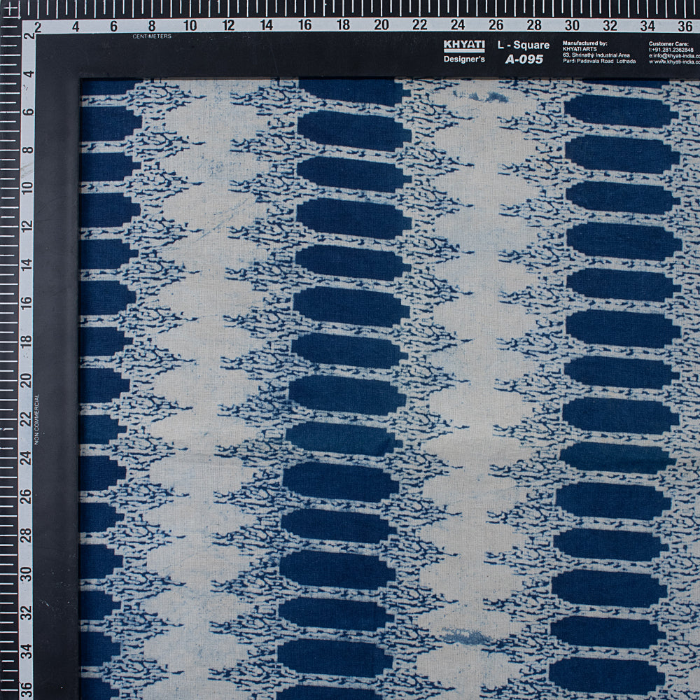 Indigo Blue Print Hand Block Cotton Fabric