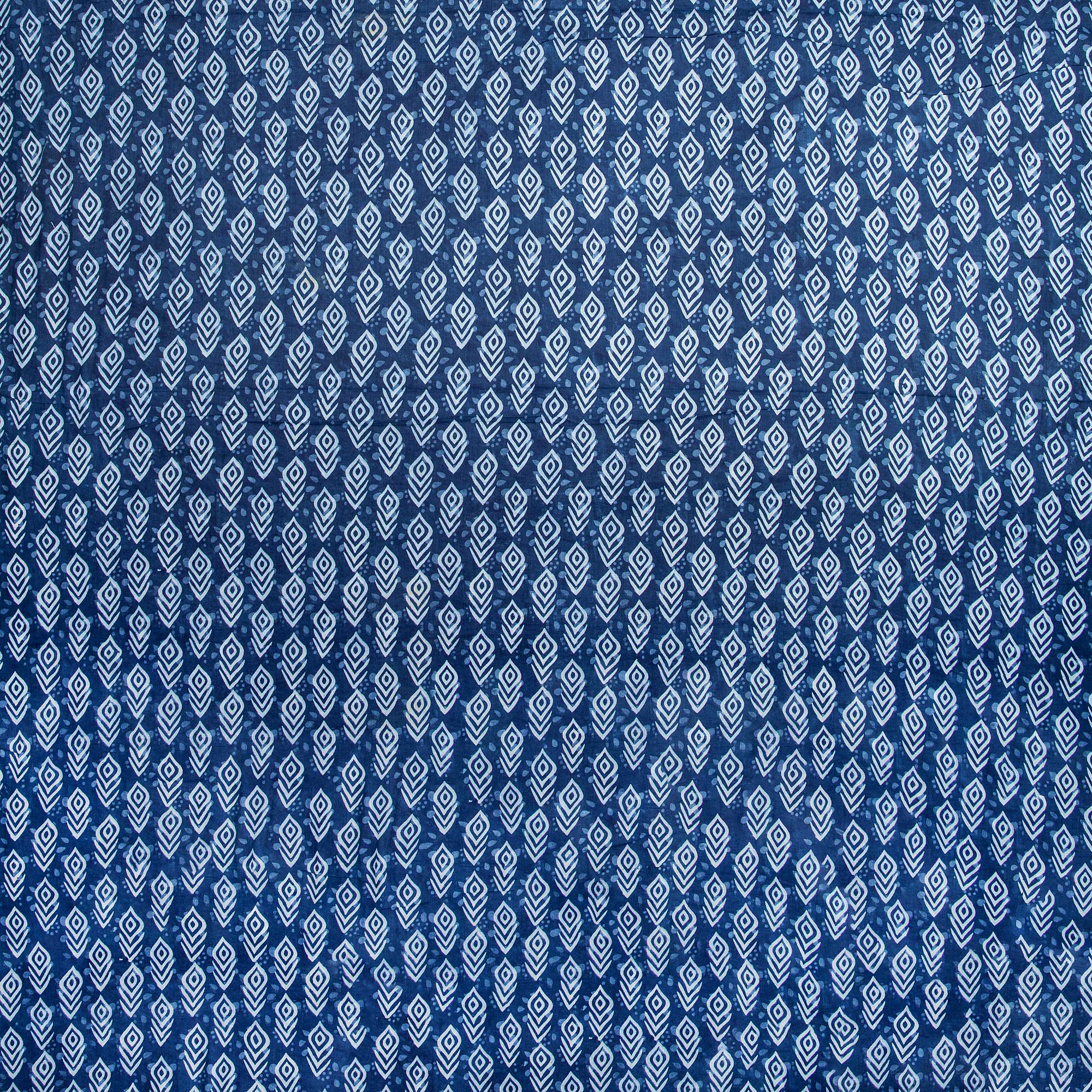 Indigo Blue Printed Soft 100% Cotton Fabric
