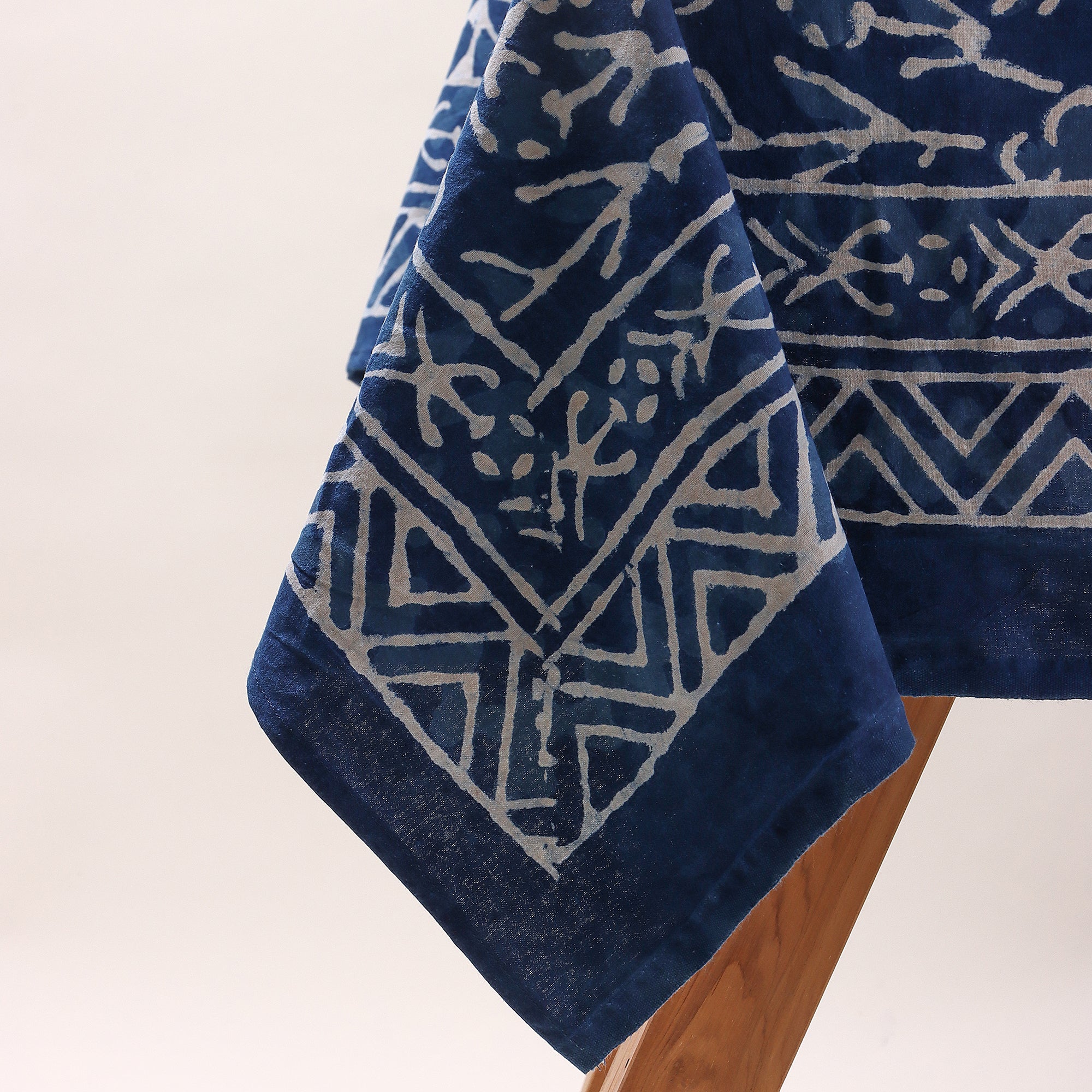 Indigo Hand Block Print Natural Dyed Tablecloths