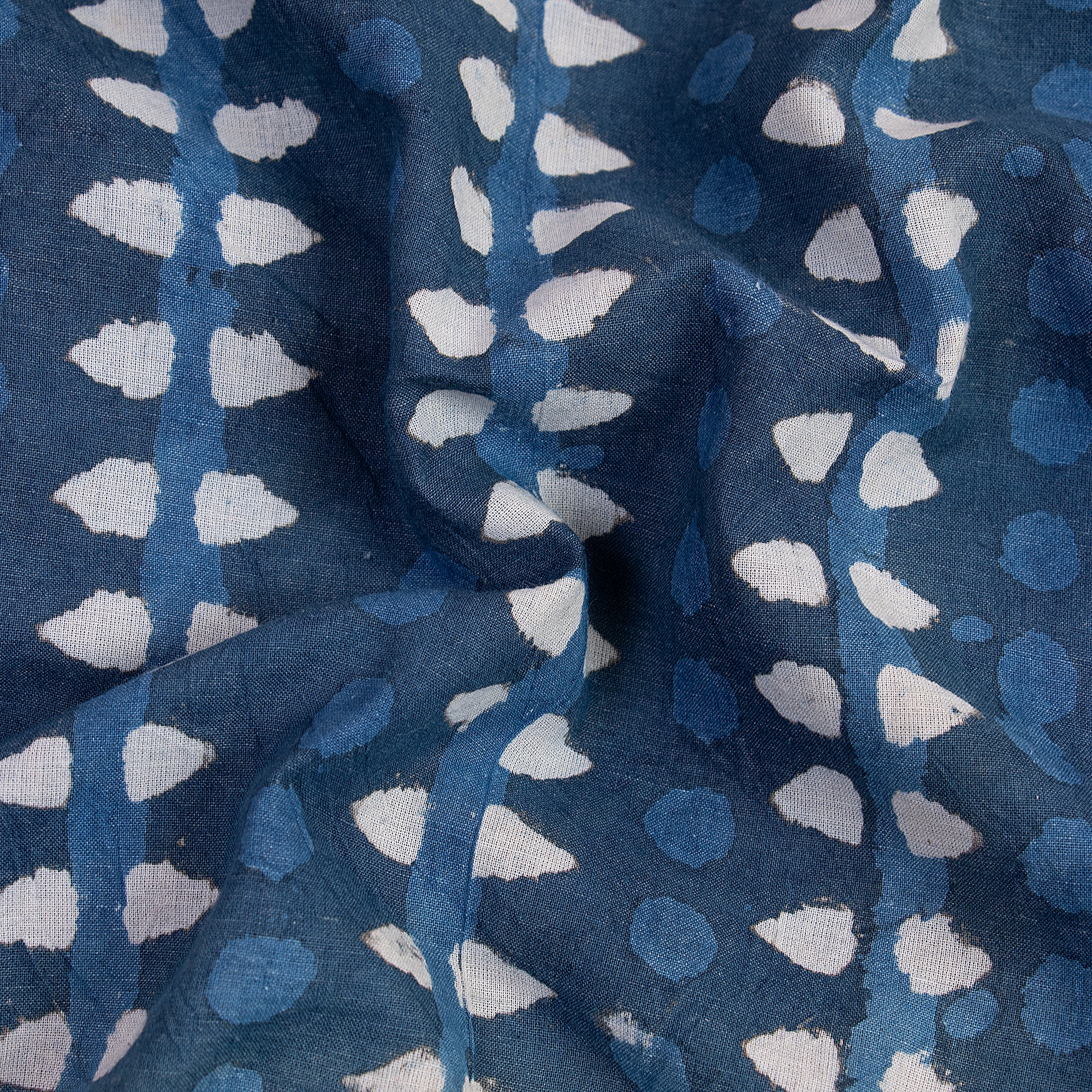 Indigo Stirped Print Soft Organic Cotton Fabric