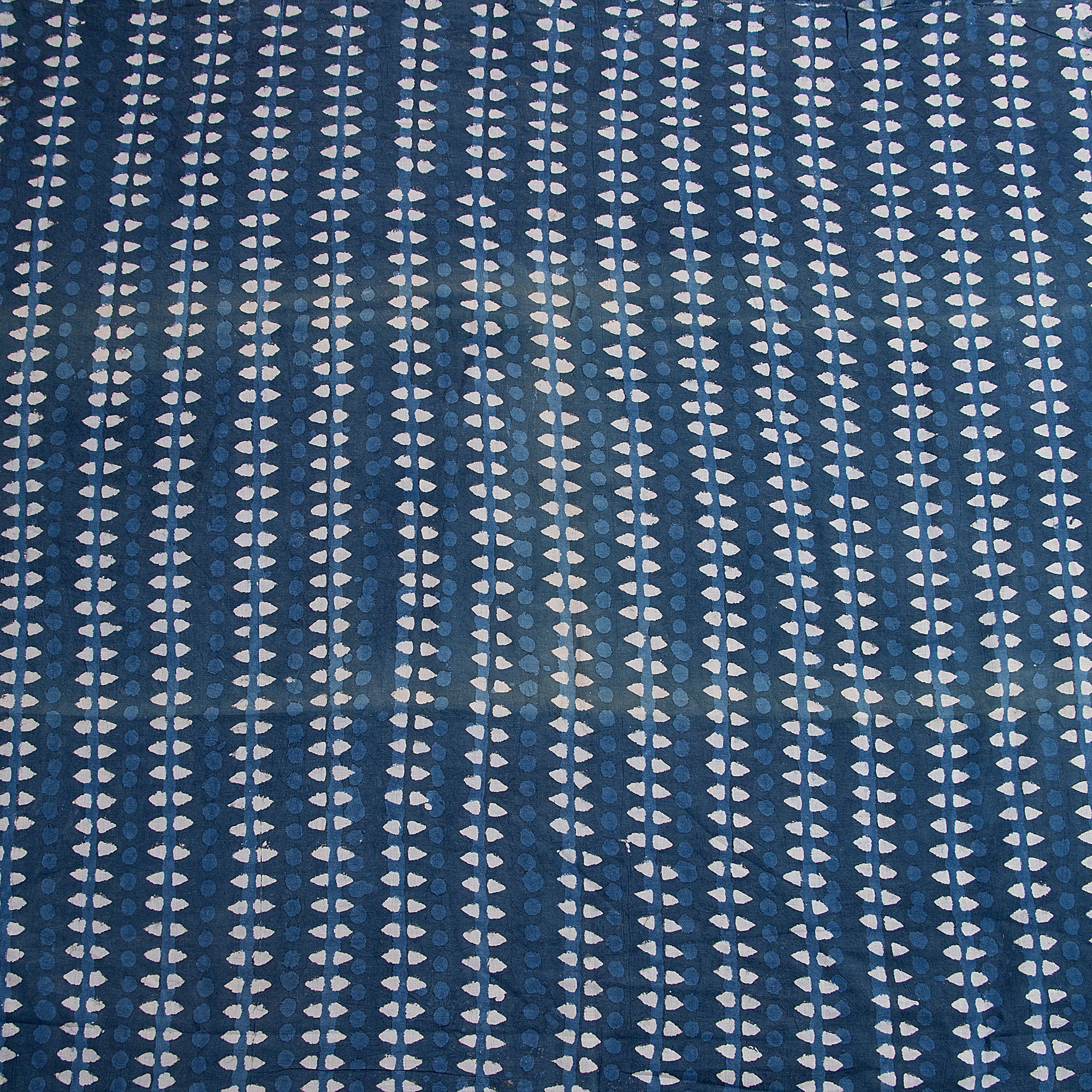 Indigo Stirped Print Soft Organic Cotton Fabric