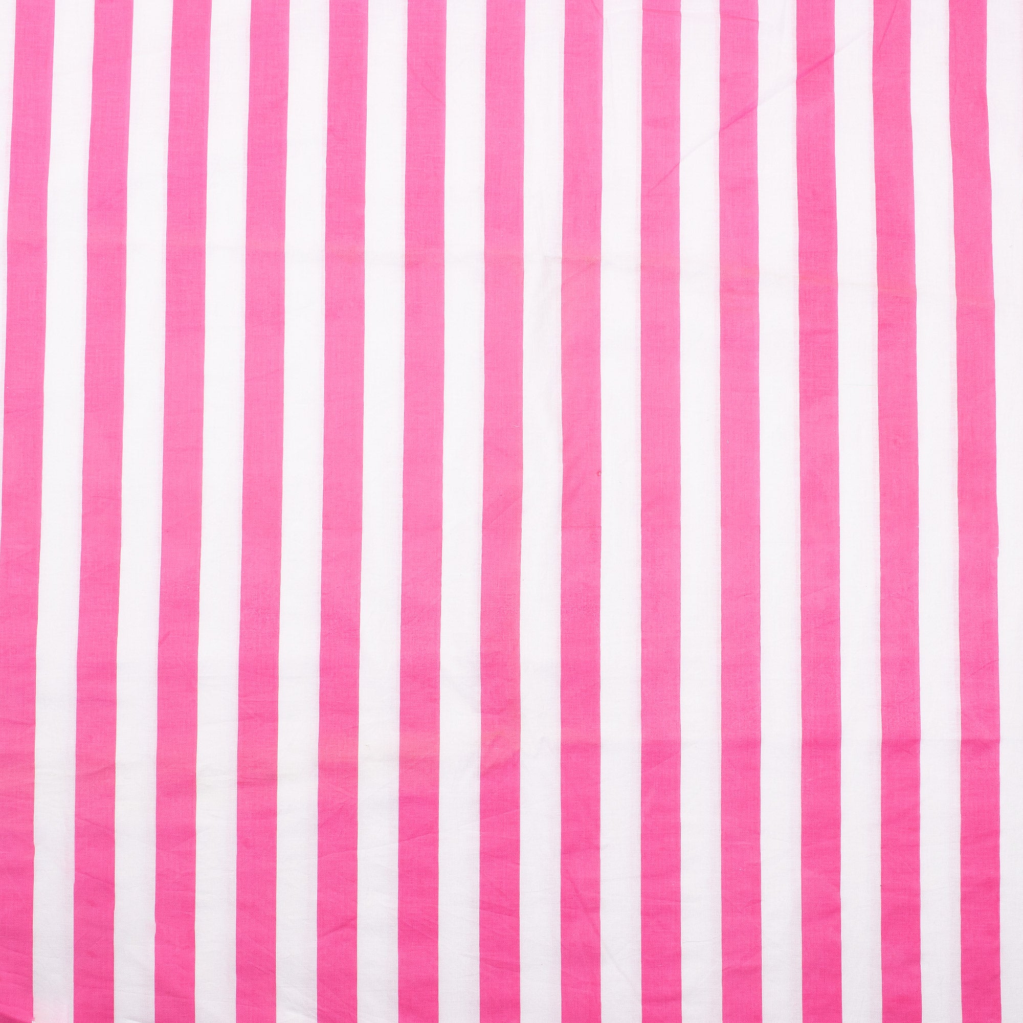Jaipuri Pink Striped Cotton Hand Block Print Fabric