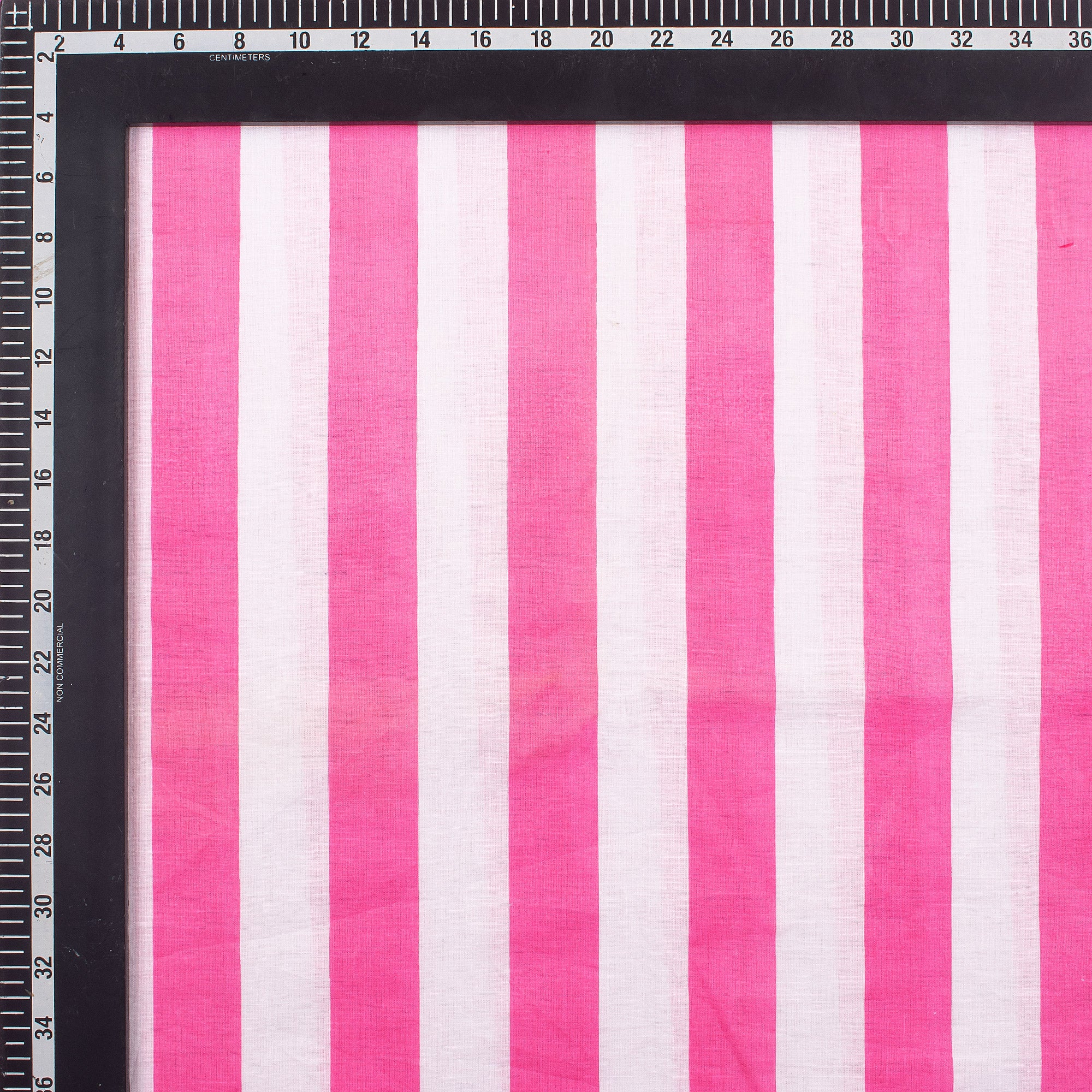 Jaipuri Pink Striped Cotton Hand Block Print Fabric