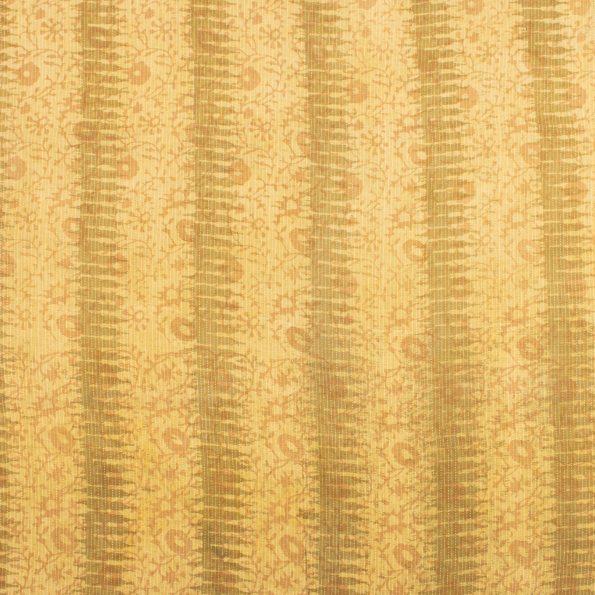 Kantha Pure Cotton Hand Block Printed Fabric
