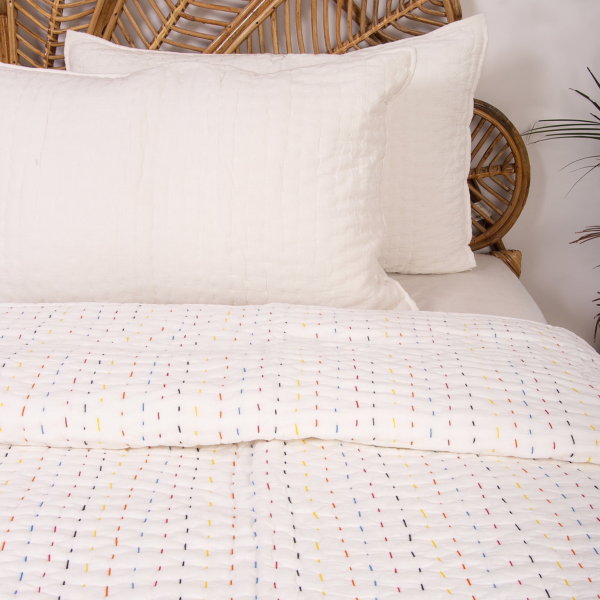 Kantha Qutil Hand Stitched Cotton Blankets