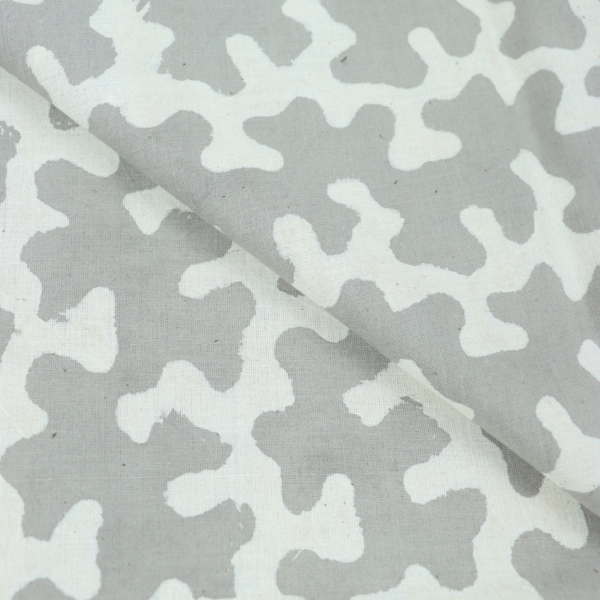 Kashish Gray Cotton Hand Block Print Fabric