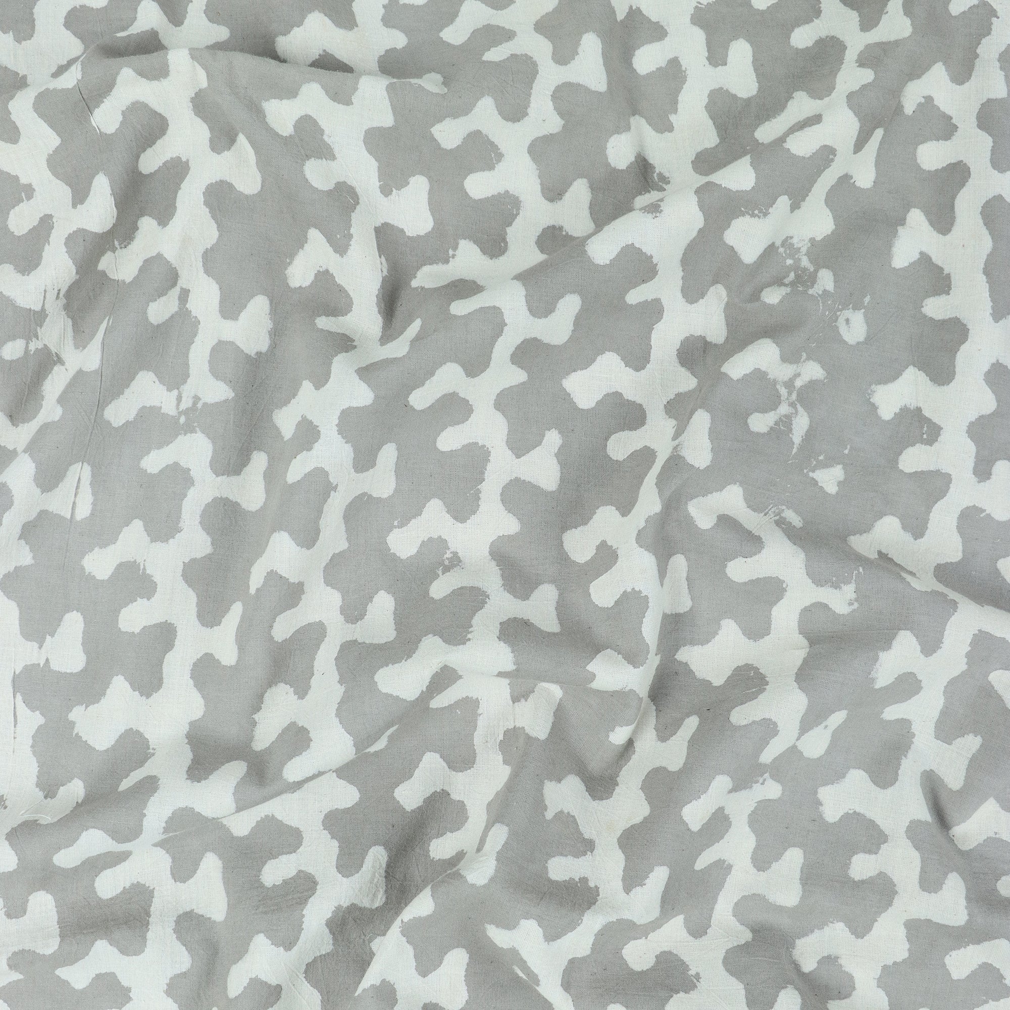 Kashish Gray Cotton Hand Block Print Fabric