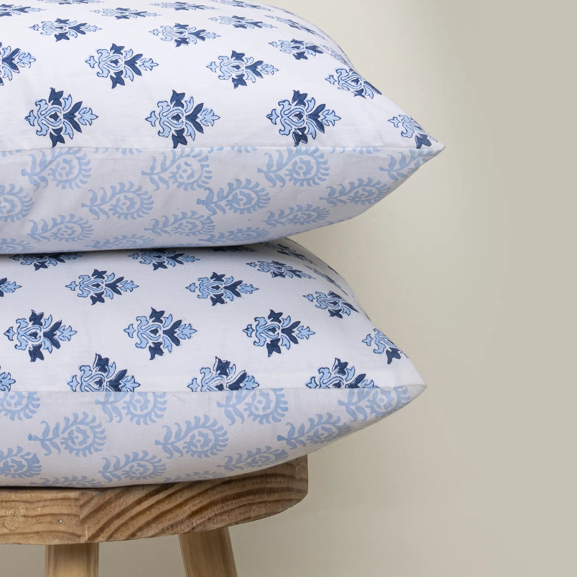 Latest Blue Booti Hand Block Printed Cotton Cushion Covers
