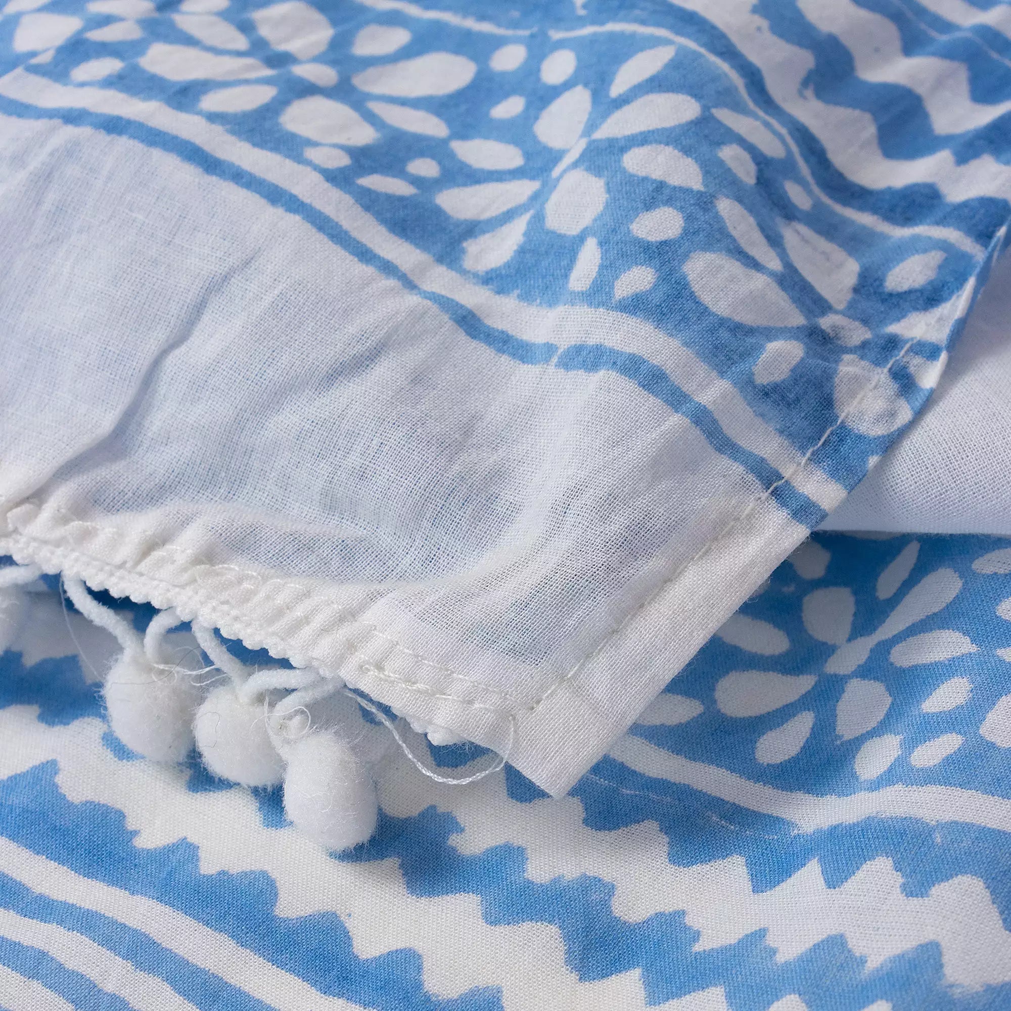 Leaf Hand Block Printed Cotton Dupatta for Women&