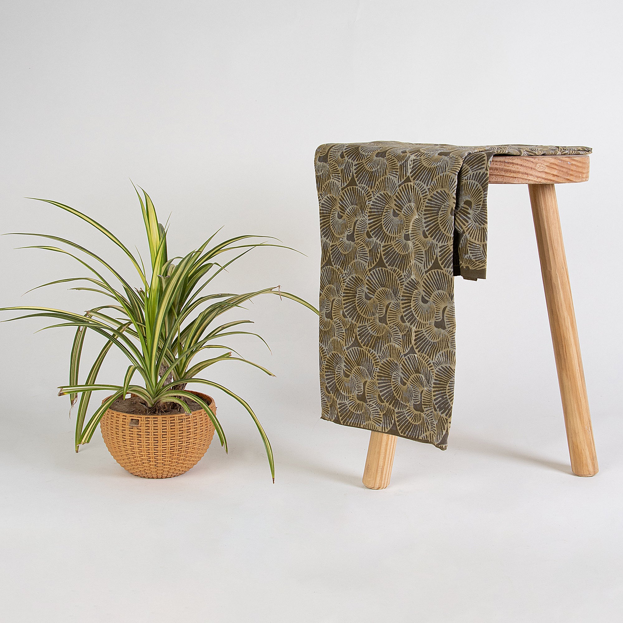 Ligh Weighted Cotton Hand Block Print Dabu Fabric