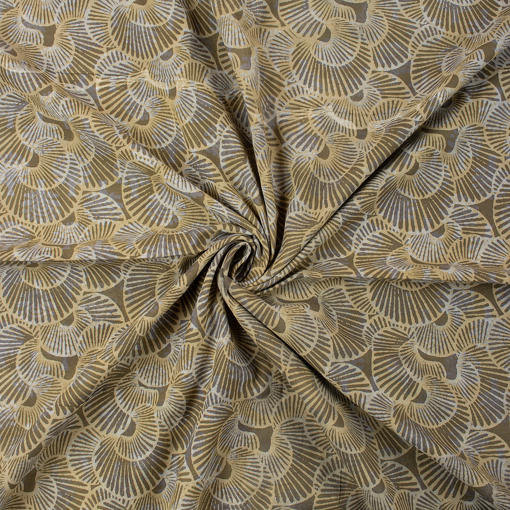 Ligh Weighted Cotton Hand Block Print Dabu Fabric