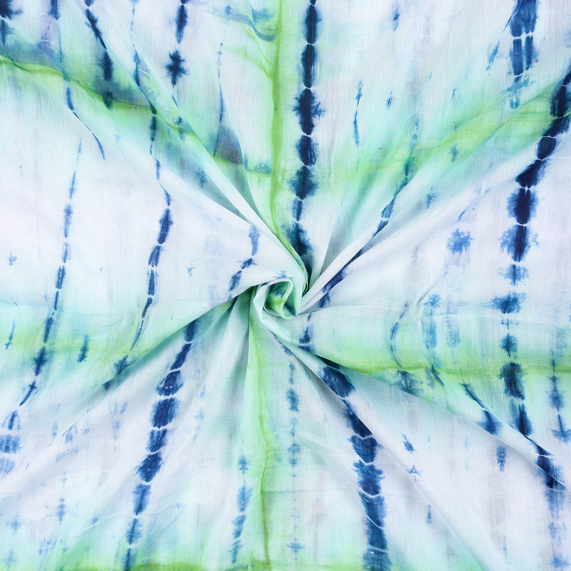 Light Green Tie and Dye Shibori Fabric