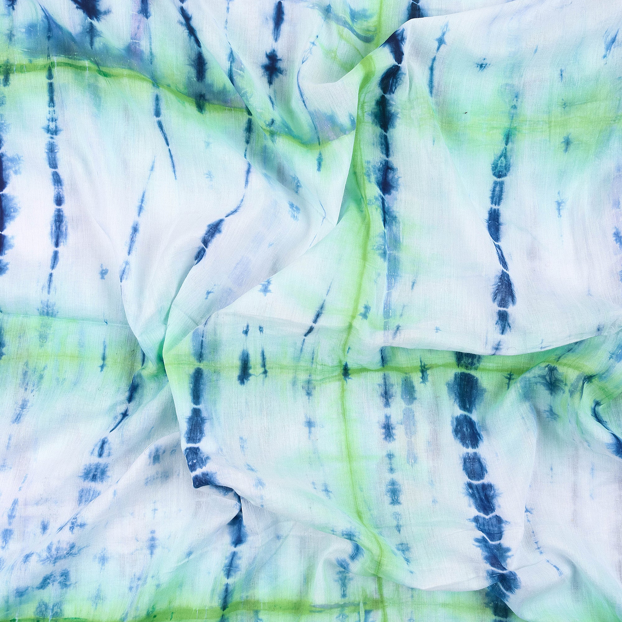 Light Green Tie and Dye Shibori Fabric