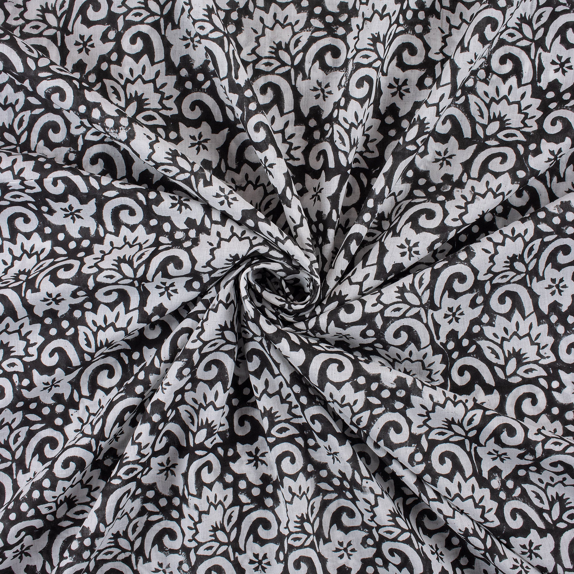 Modern Floral Indian Yards Of Cotton Fabric
