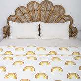Modern Light Weighted Hand Block Rainbow Print