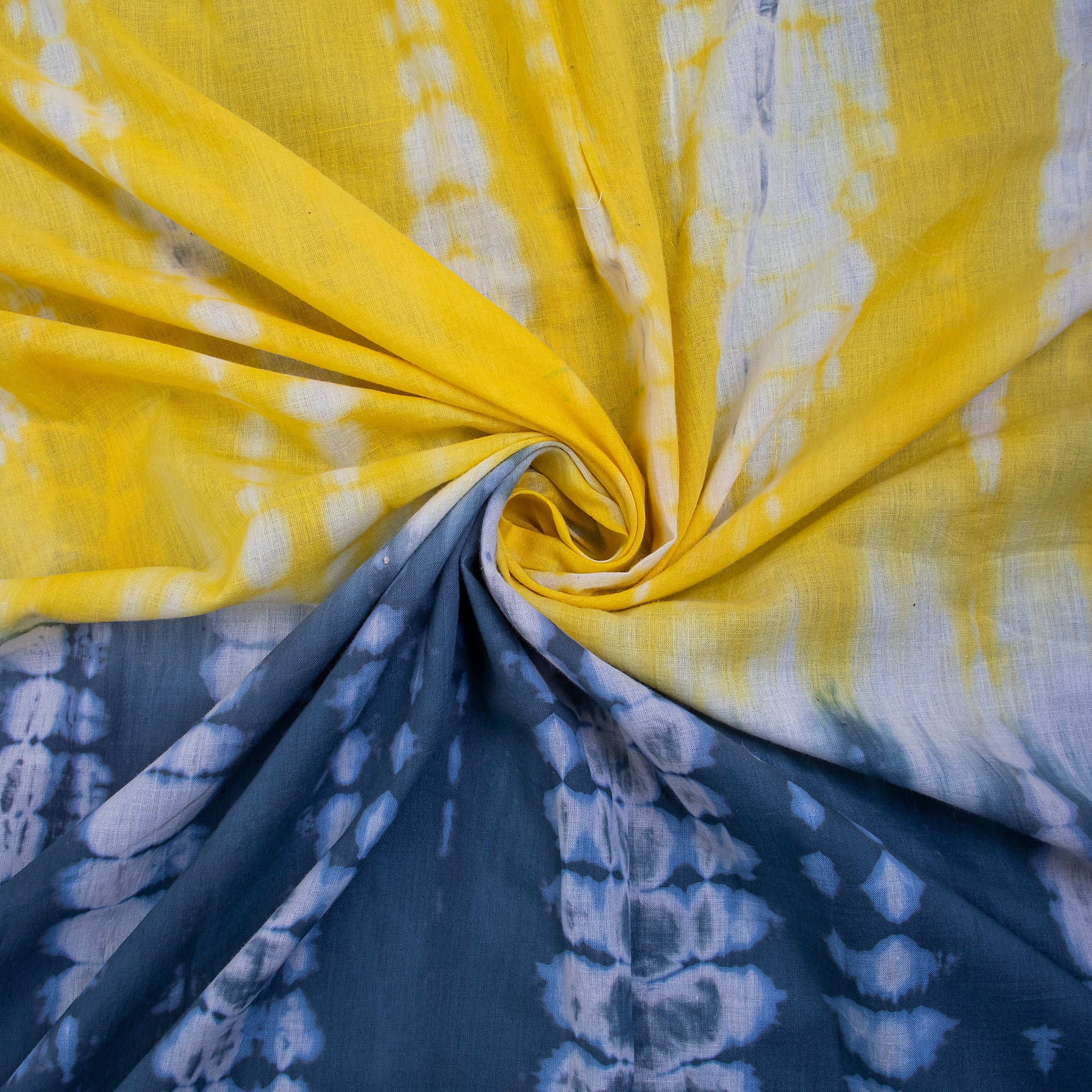 Modern Natural Indian Soft Tie Dye Shibori Fabric