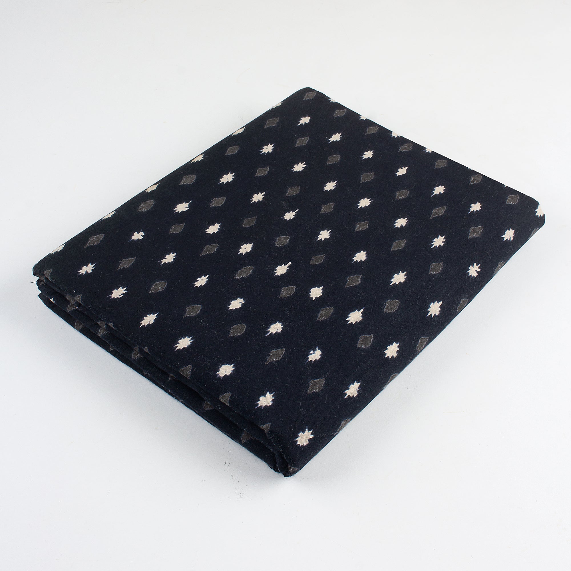 Monochrome Mud Hand Block Printed Cotton Fabric