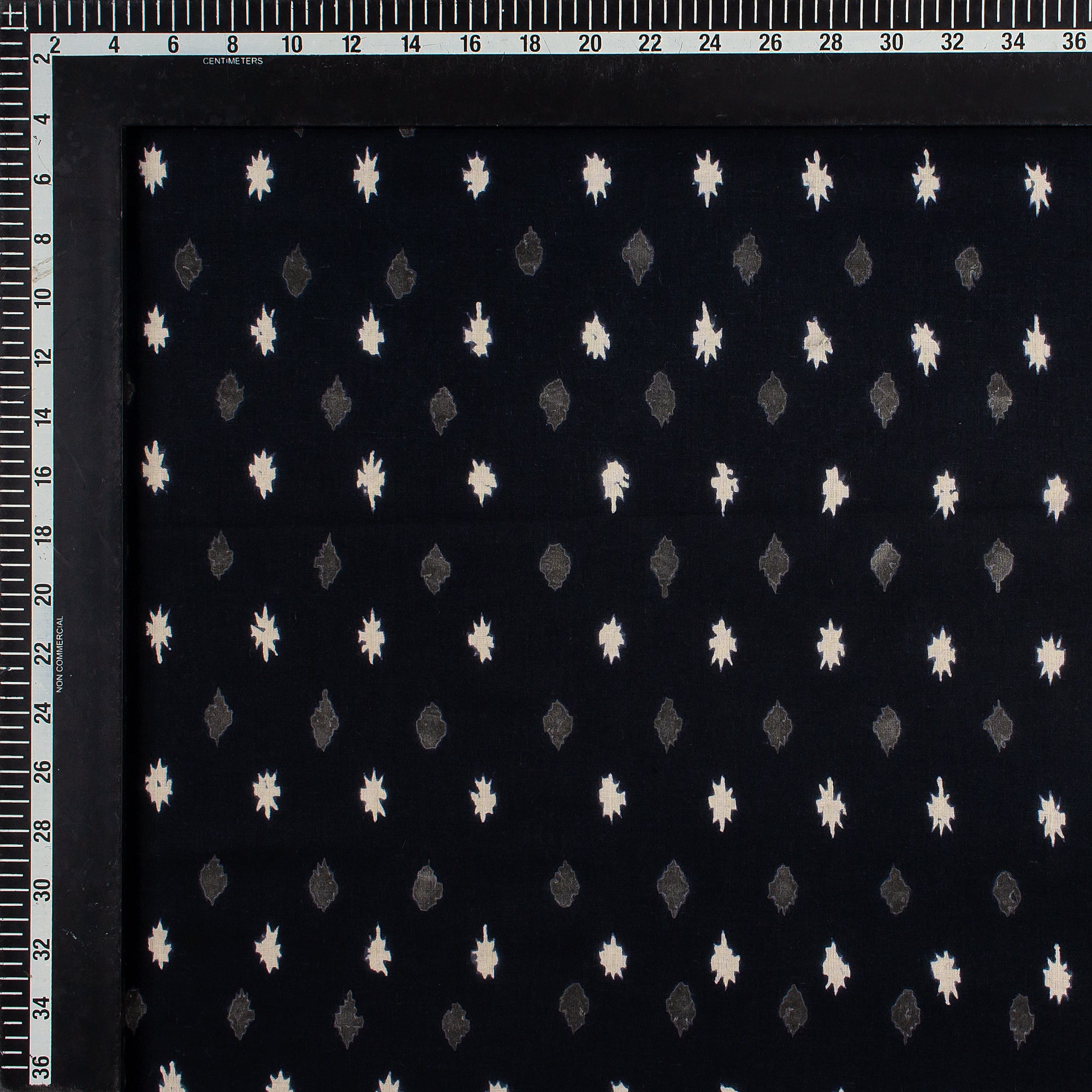 Monochrome Mud Hand Block Printed Cotton Fabric