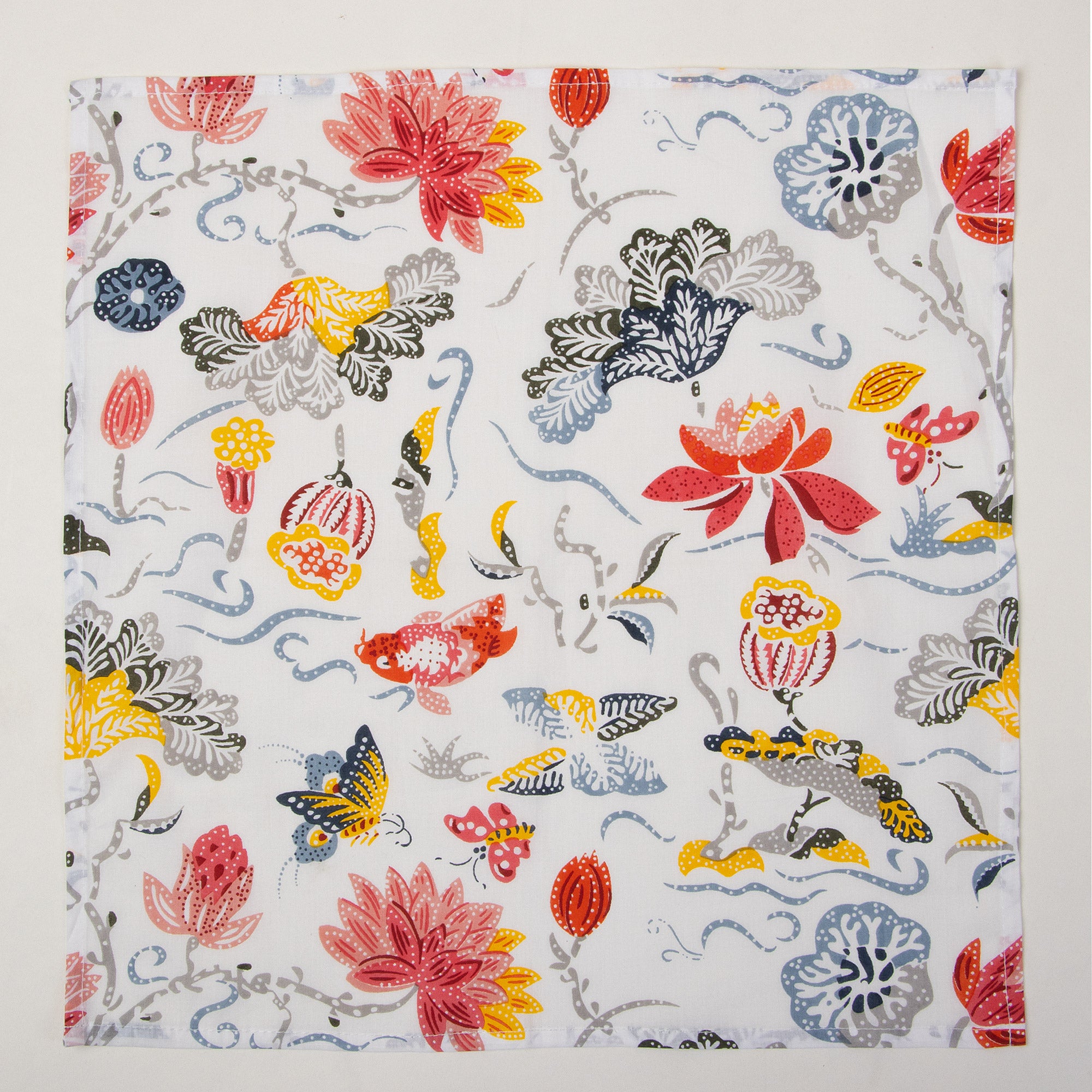 Multicolor Floral Indian Pure Cotton Printed Table Napkin Cloth