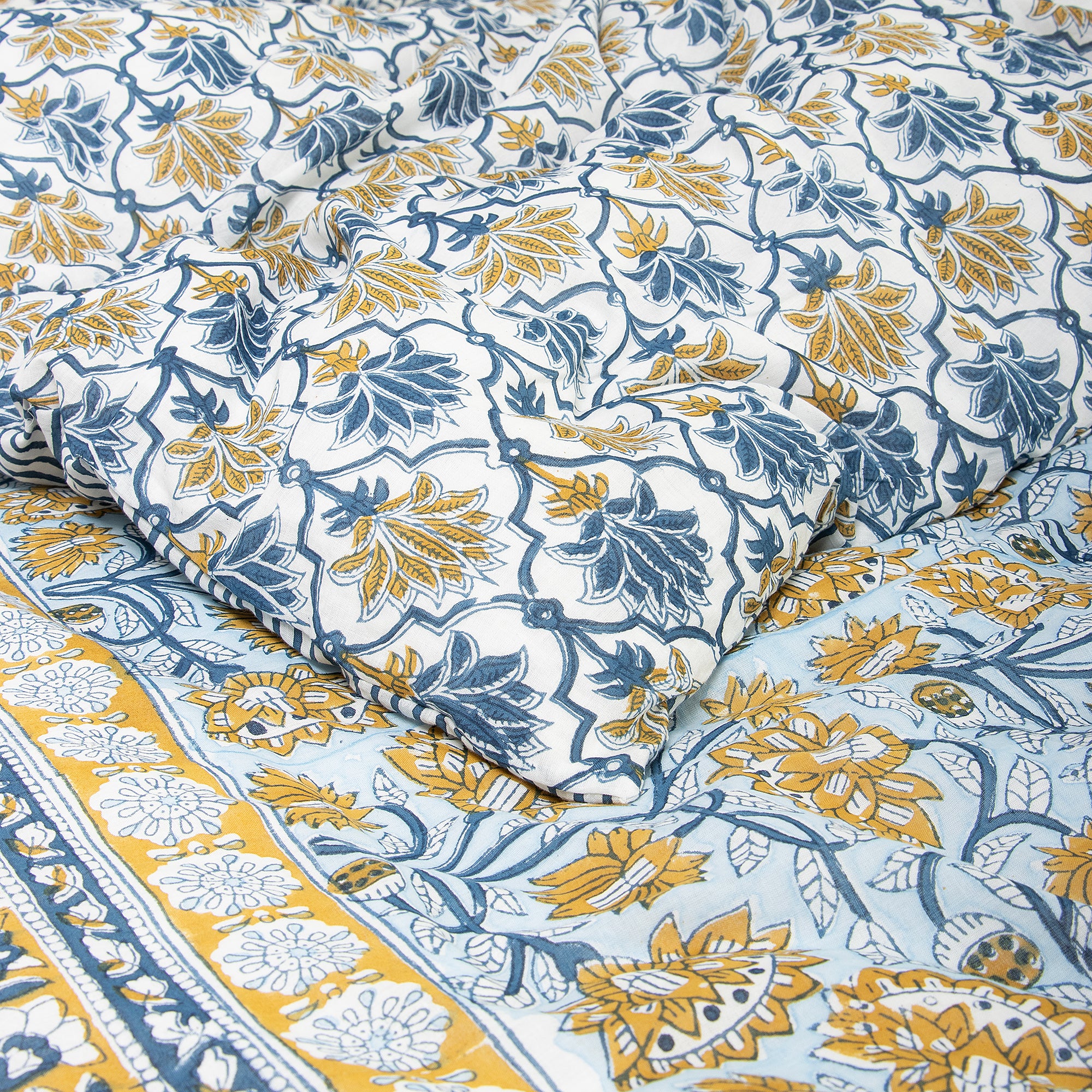Multicolor Floral Indian Reversibel Cotton Duvet Cover