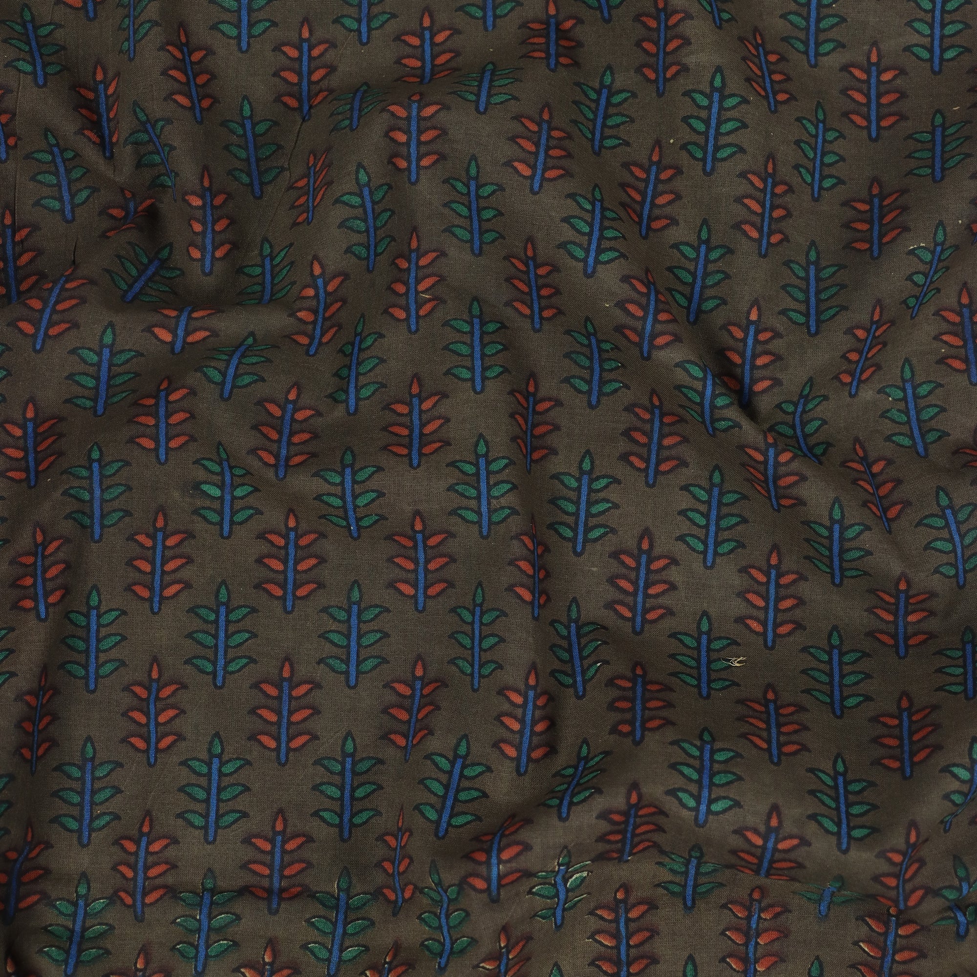 Multicolor Hand Block Print Dabu Fabric
