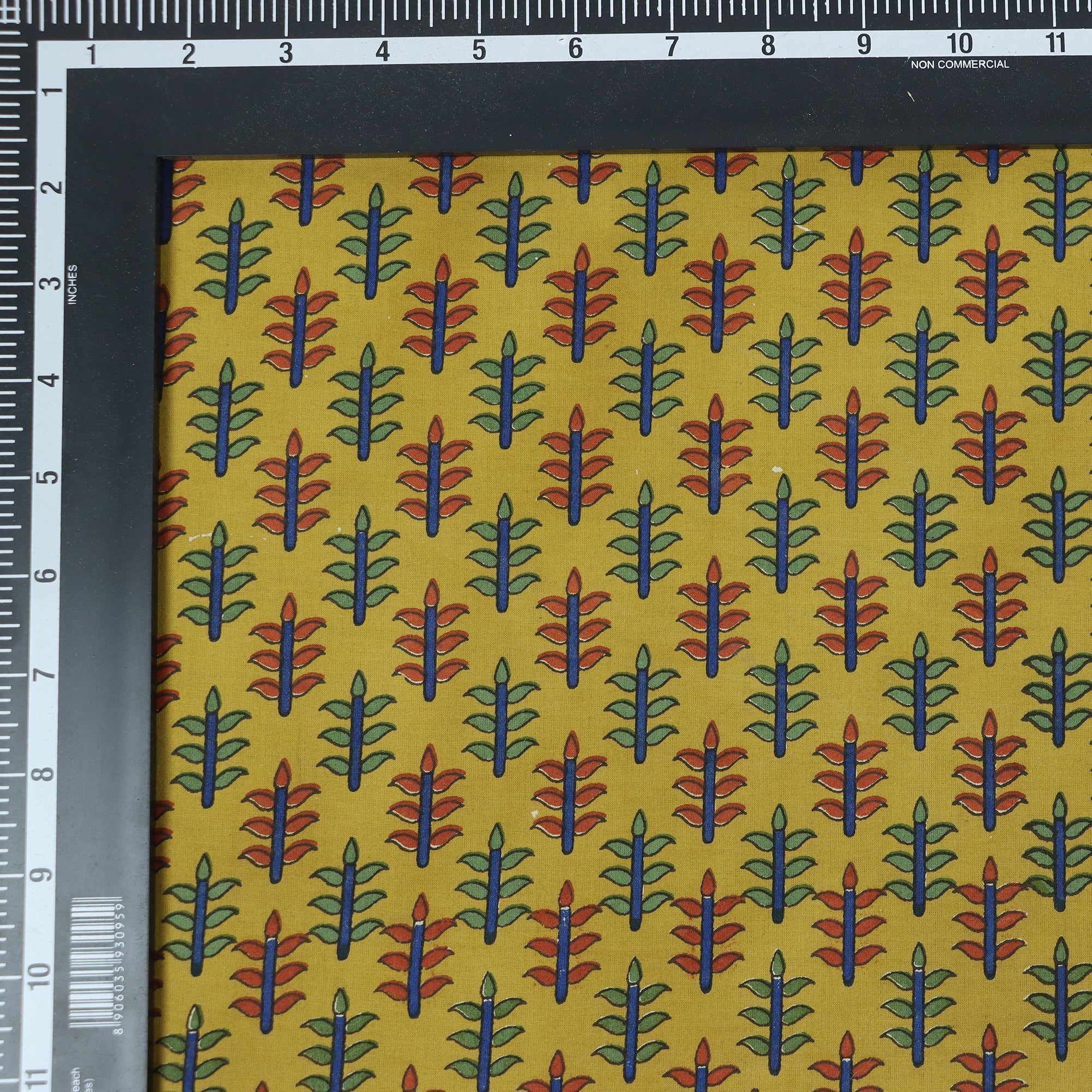 Multicolor Leaf Yellow Dabu Fabric