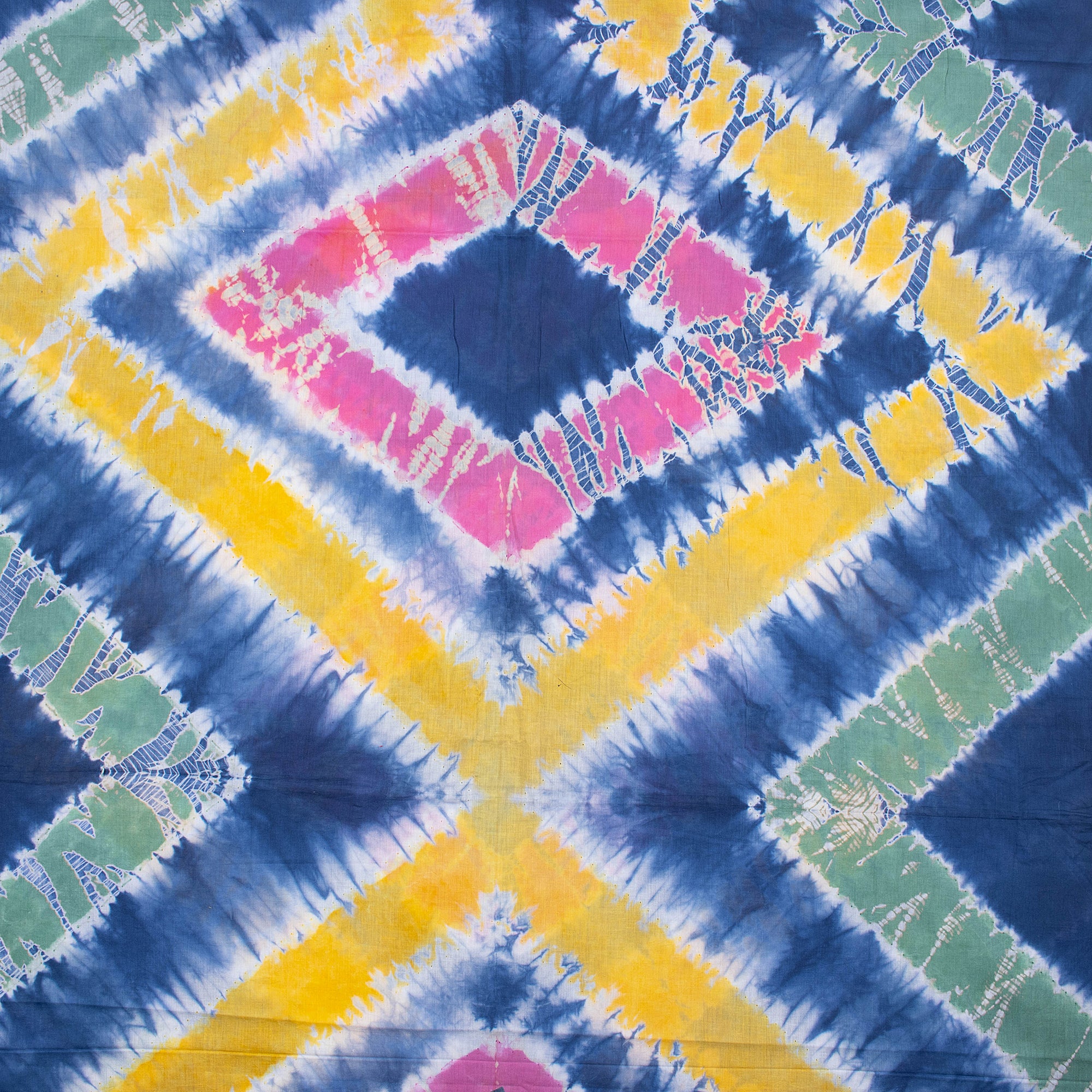 Multicolor Light Weighted Cotton Tie Dye Shibori Fabric