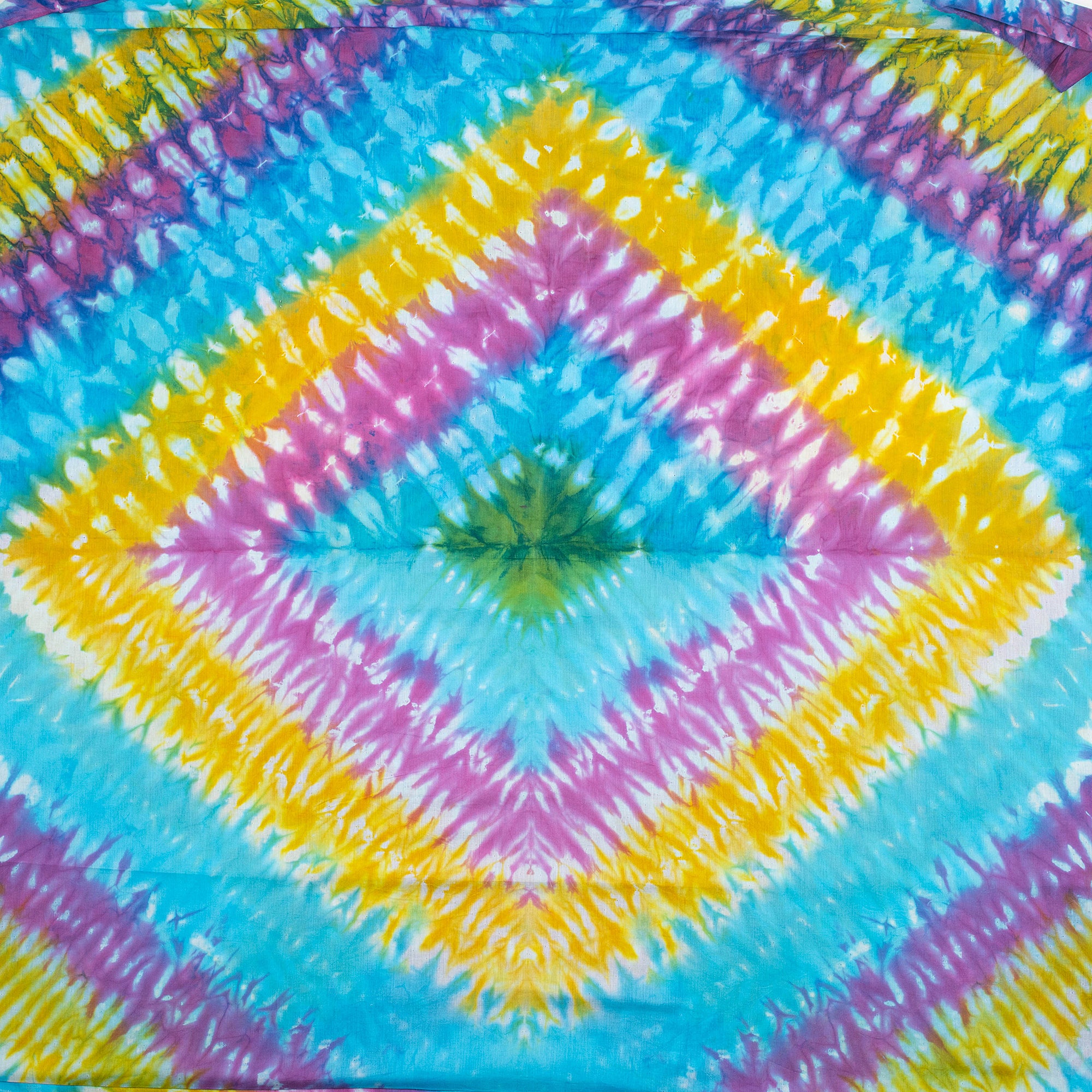 Multicolor Shibori Tie Dye Fabric - Natural Cotton