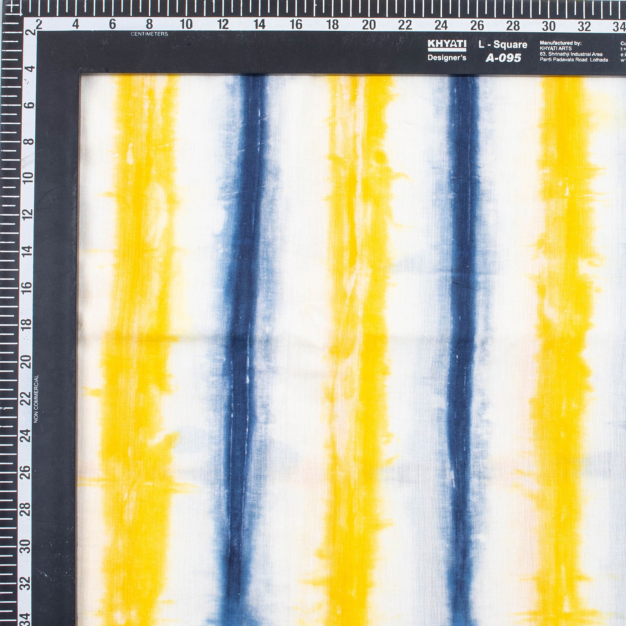 Multicolor Striped Cotton Tie Dye Shibori Fabric
