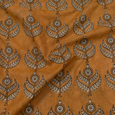 Mustard Yellow Hand Block Print 100% Cotton Fabric