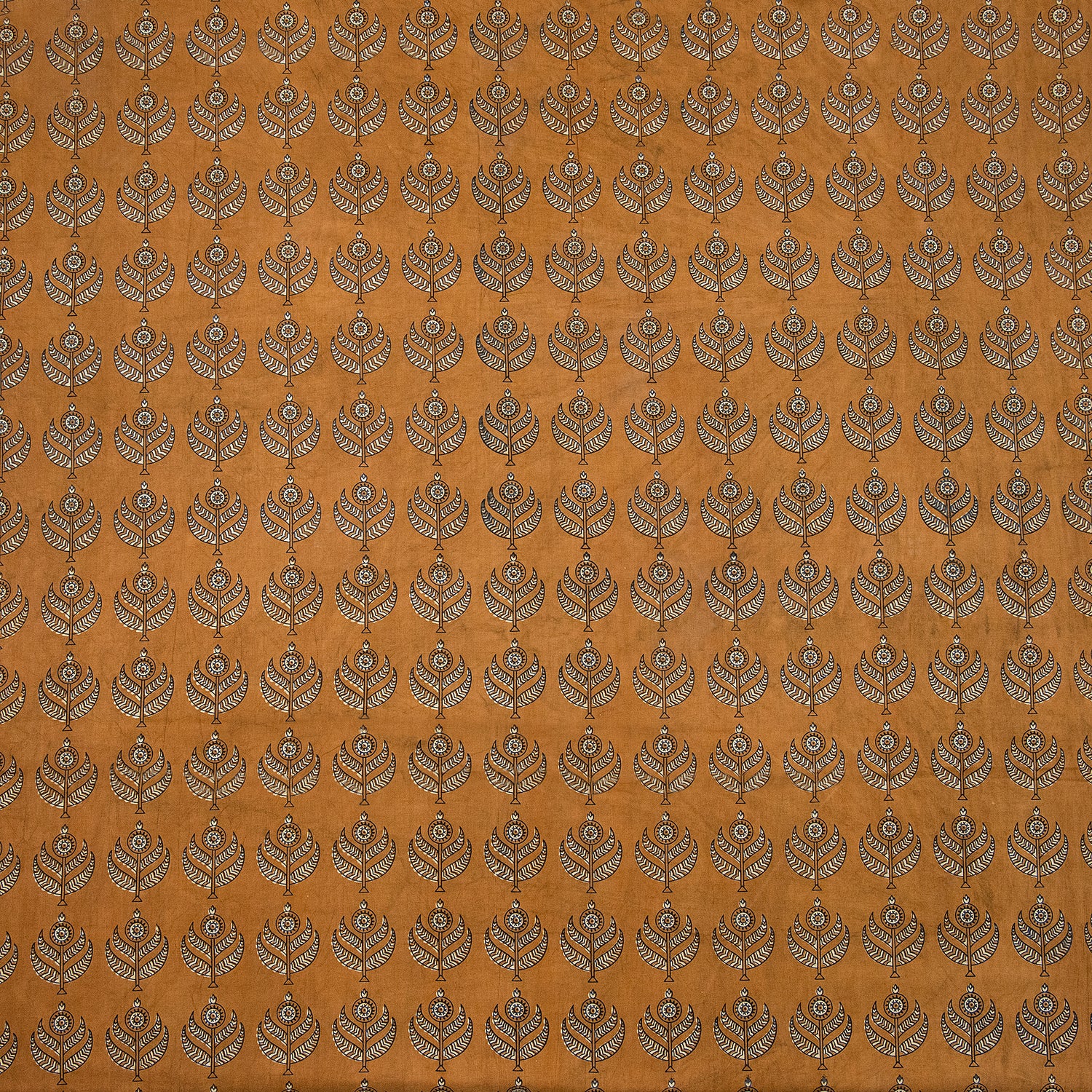 Mustard Yellow Hand Block Print 100% Cotton Fabric