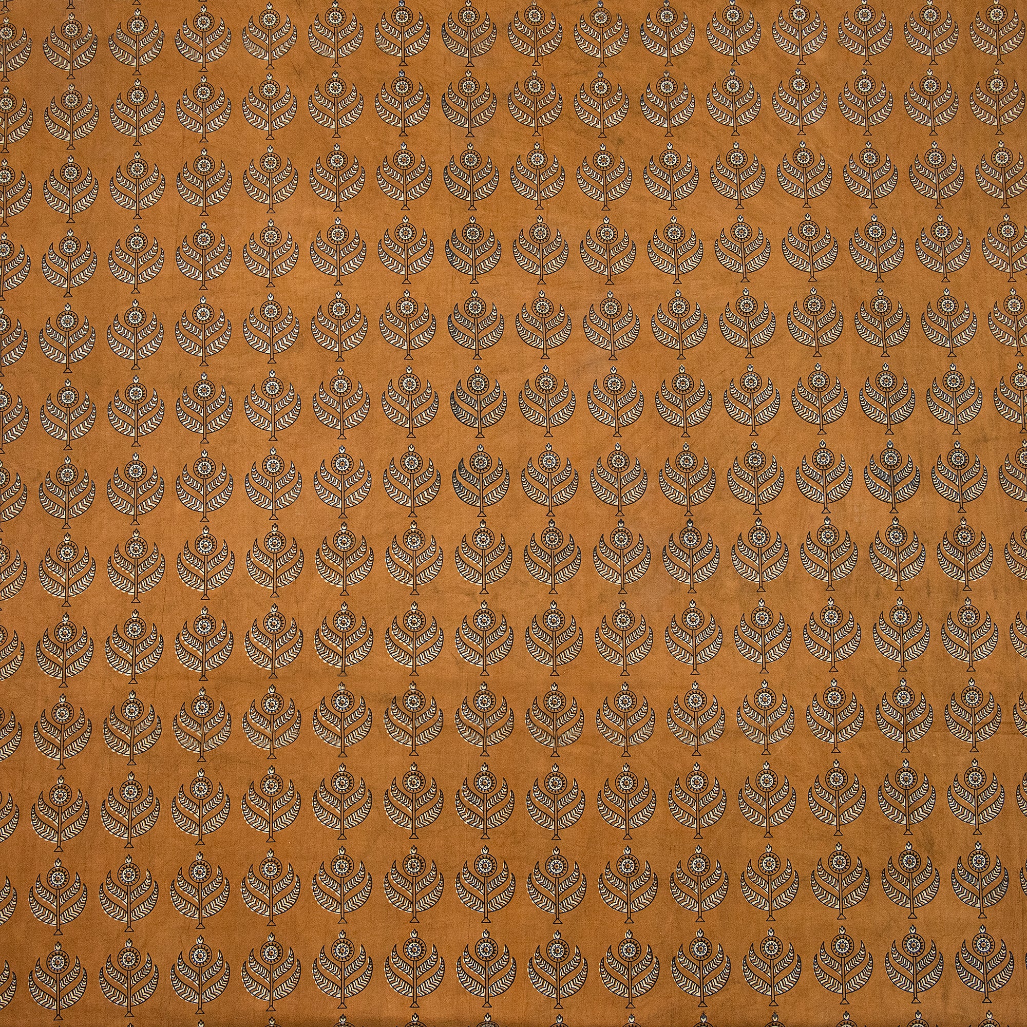 Mustard Yellow Hand Block Print 100% Cotton Fabric