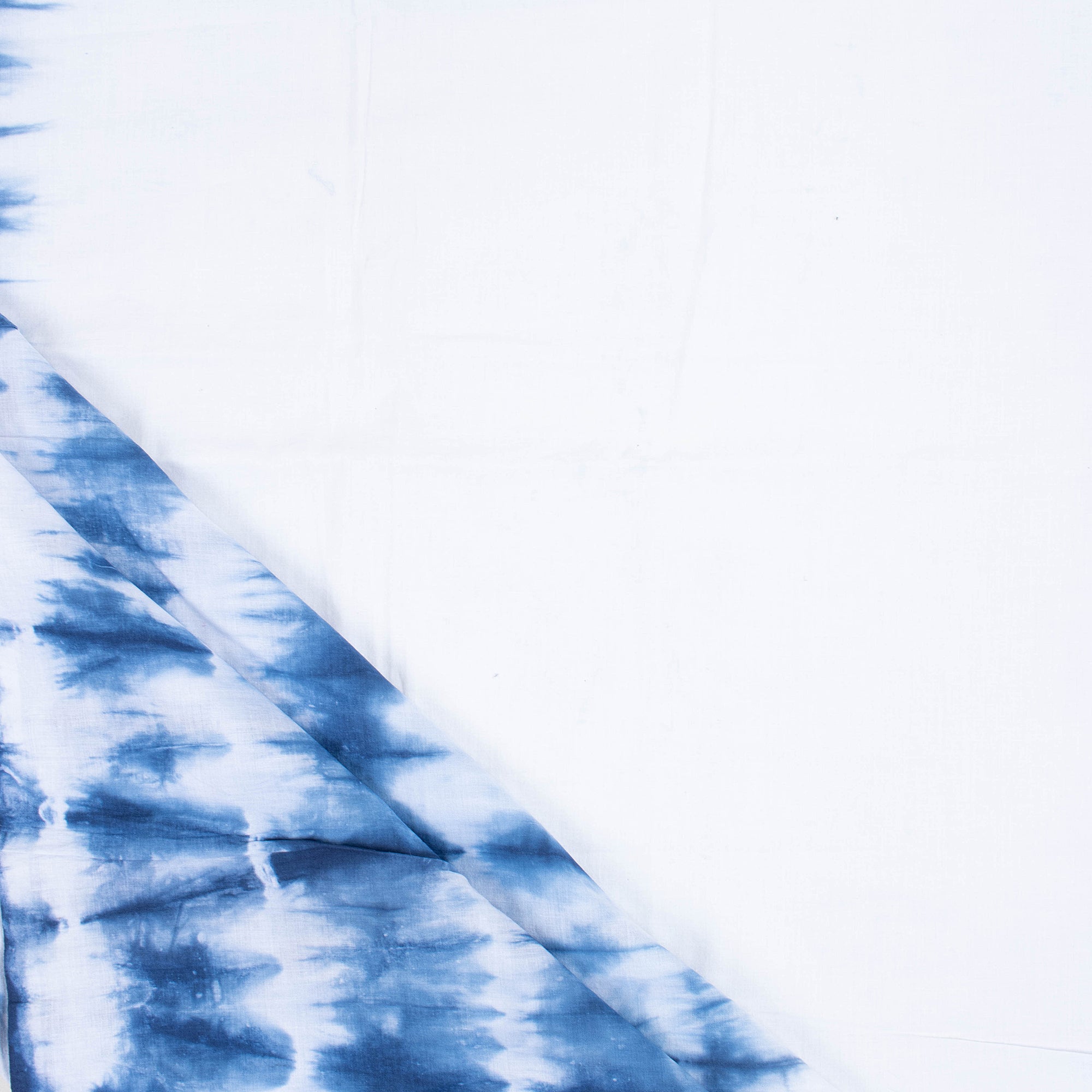 Natural Blue Tie Dye Shibori Fabric