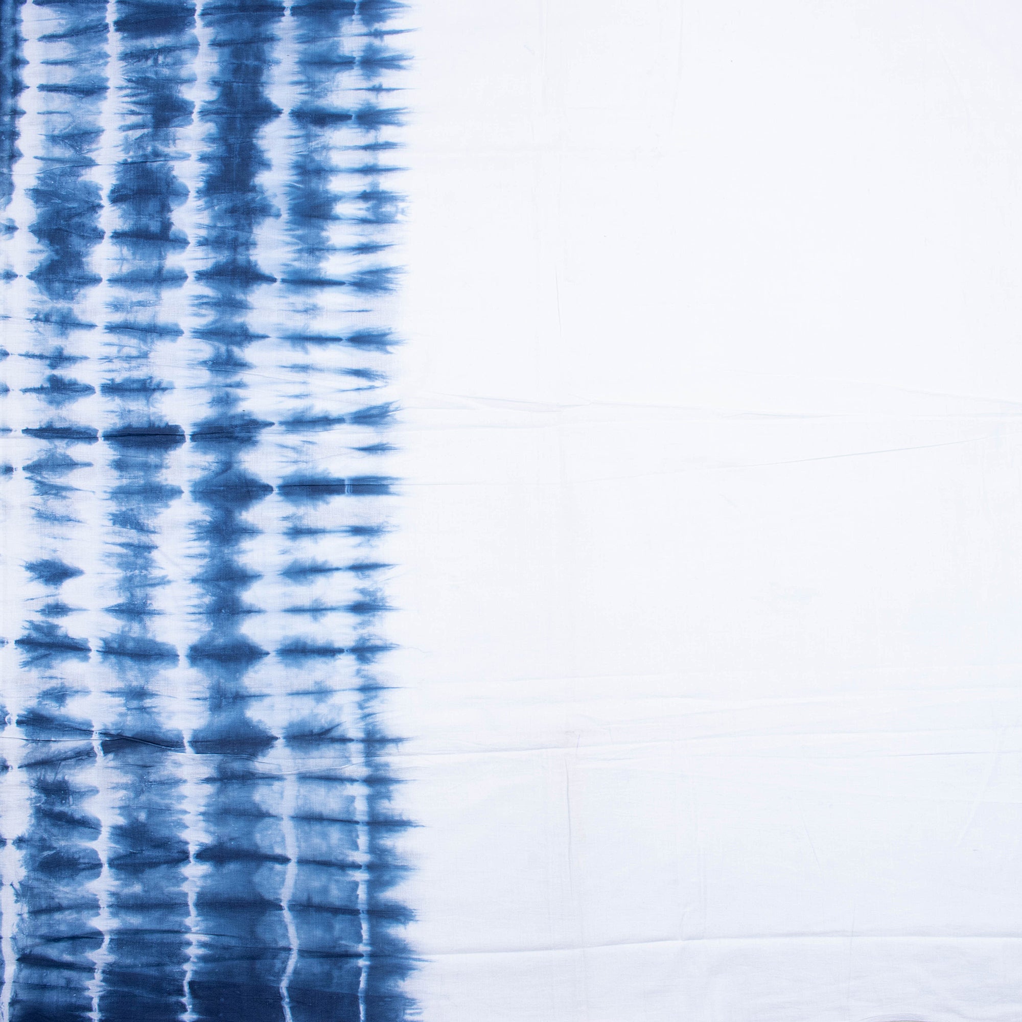 Natural Blue Tie Dye Shibori Fabric