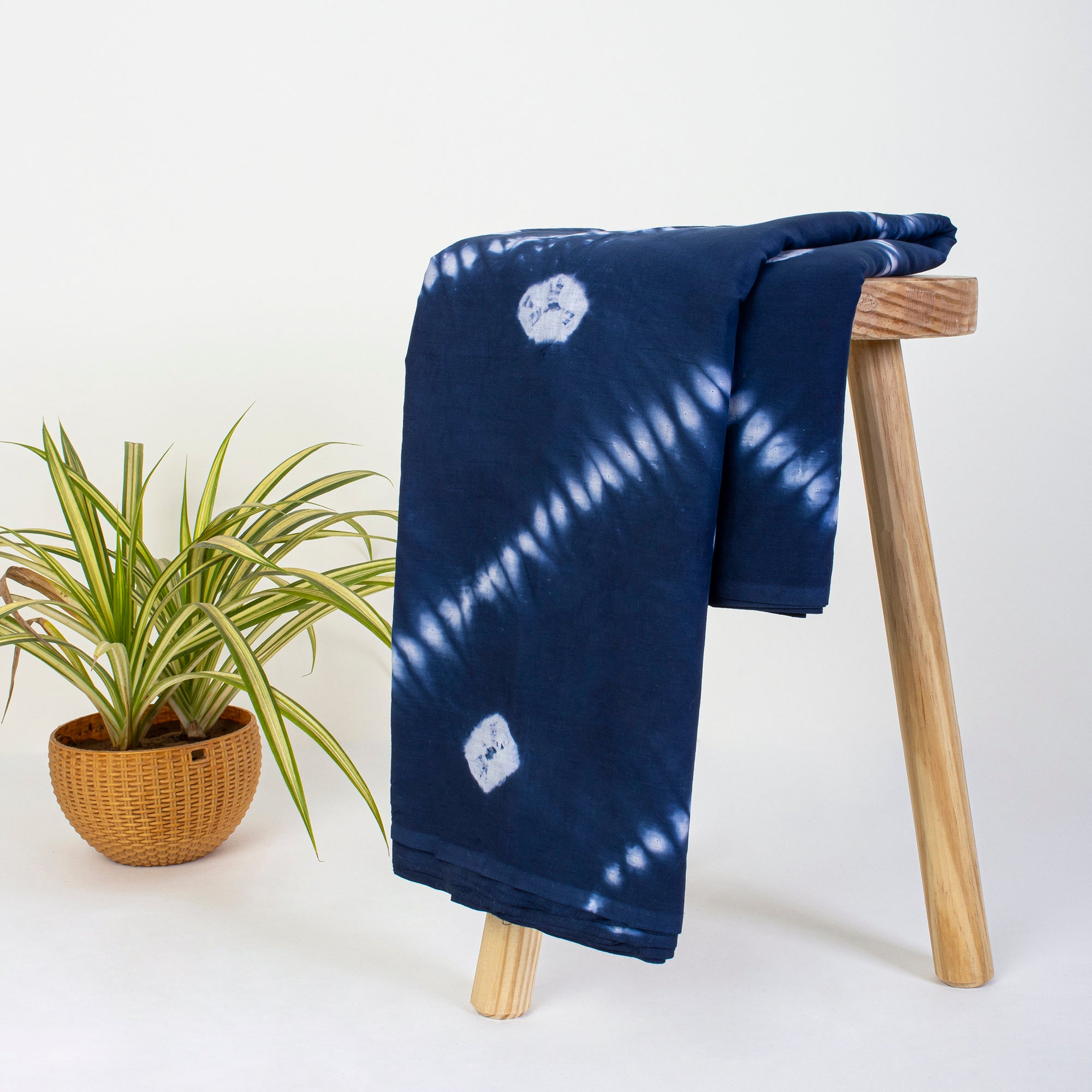 Natural Handmade Shibori Tie Dye Fabric