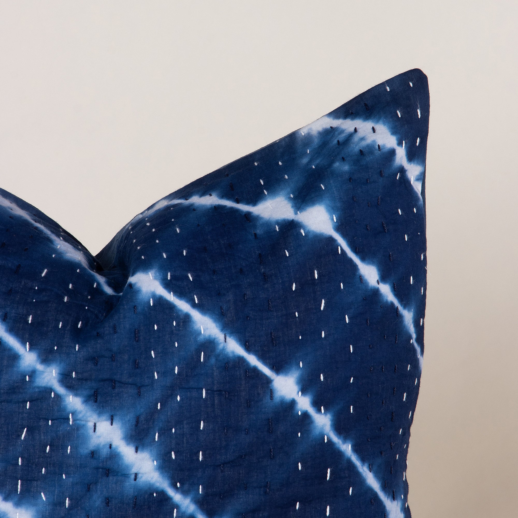Natural Tie Dye Cotton Stitched Couch Cushion Cover