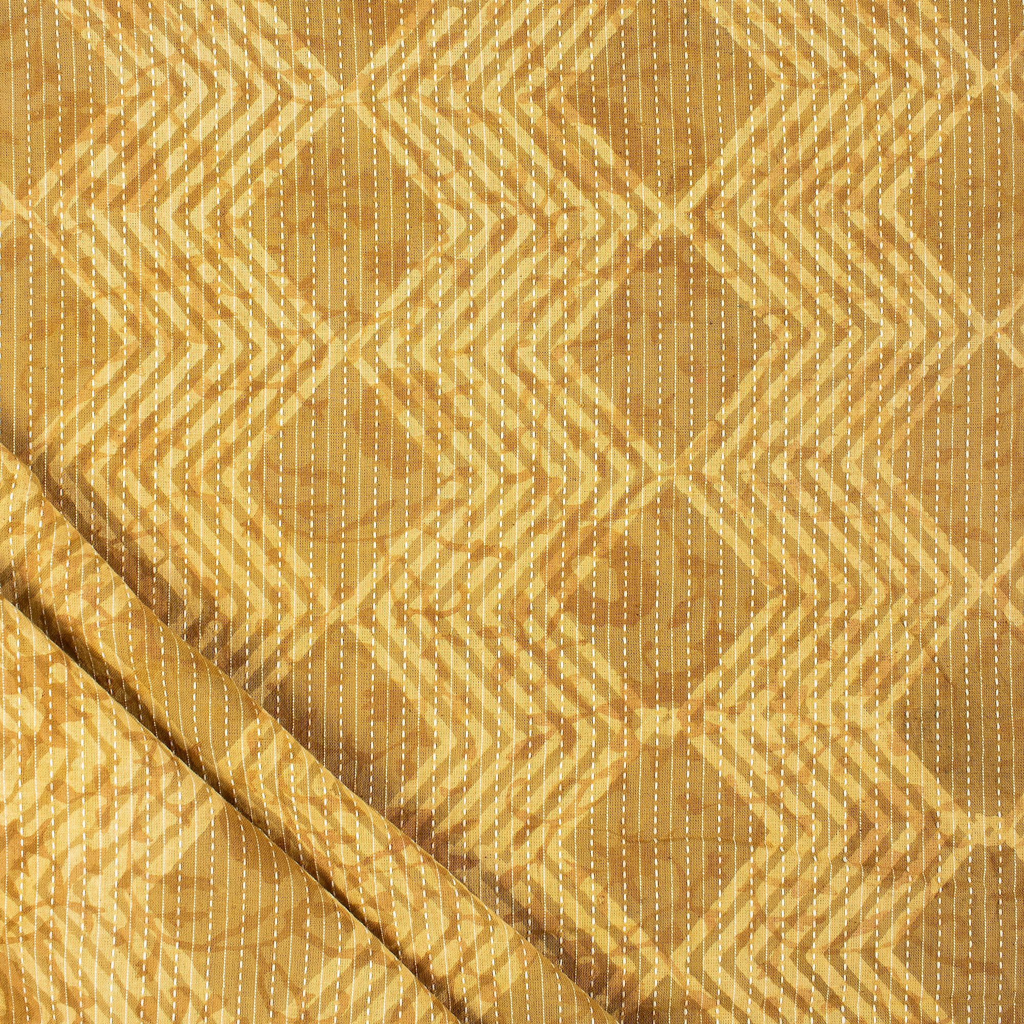 New Pure Cotton Dabu Hand Block Printed Kantha Fabric