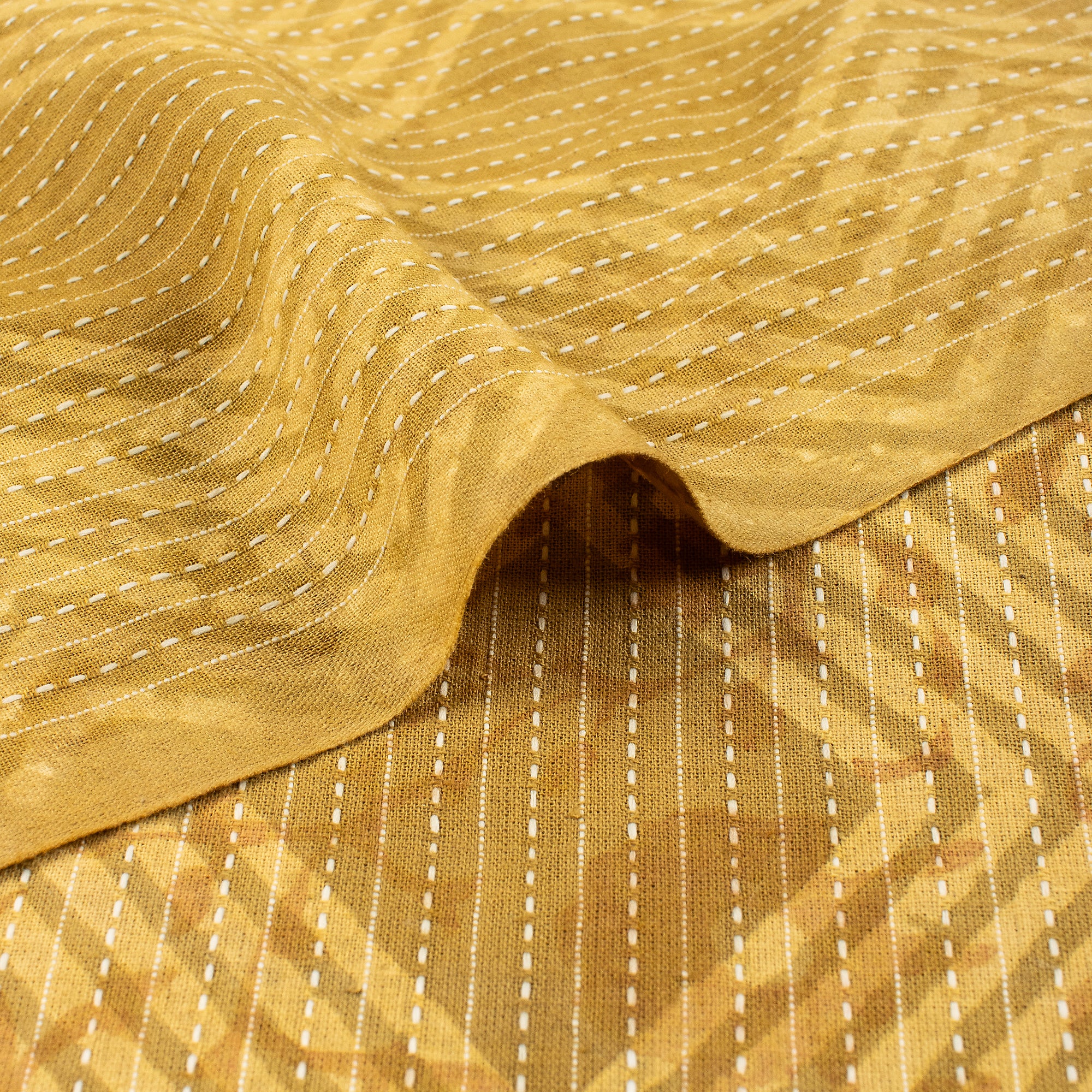 New Pure Cotton Dabu Hand Block Printed Kantha Fabric
