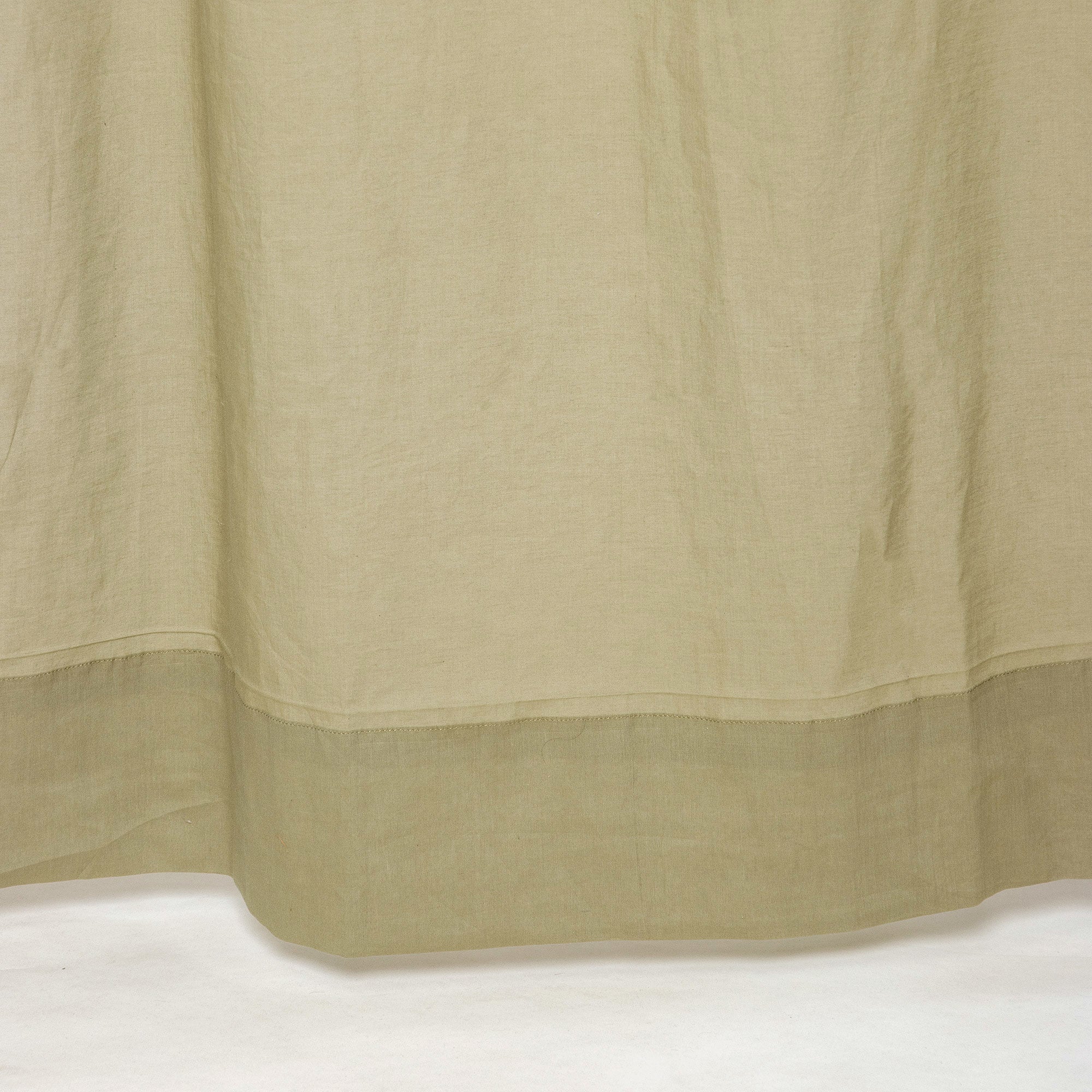 Olive Green Indian Natural Dyed Cotton Curtain