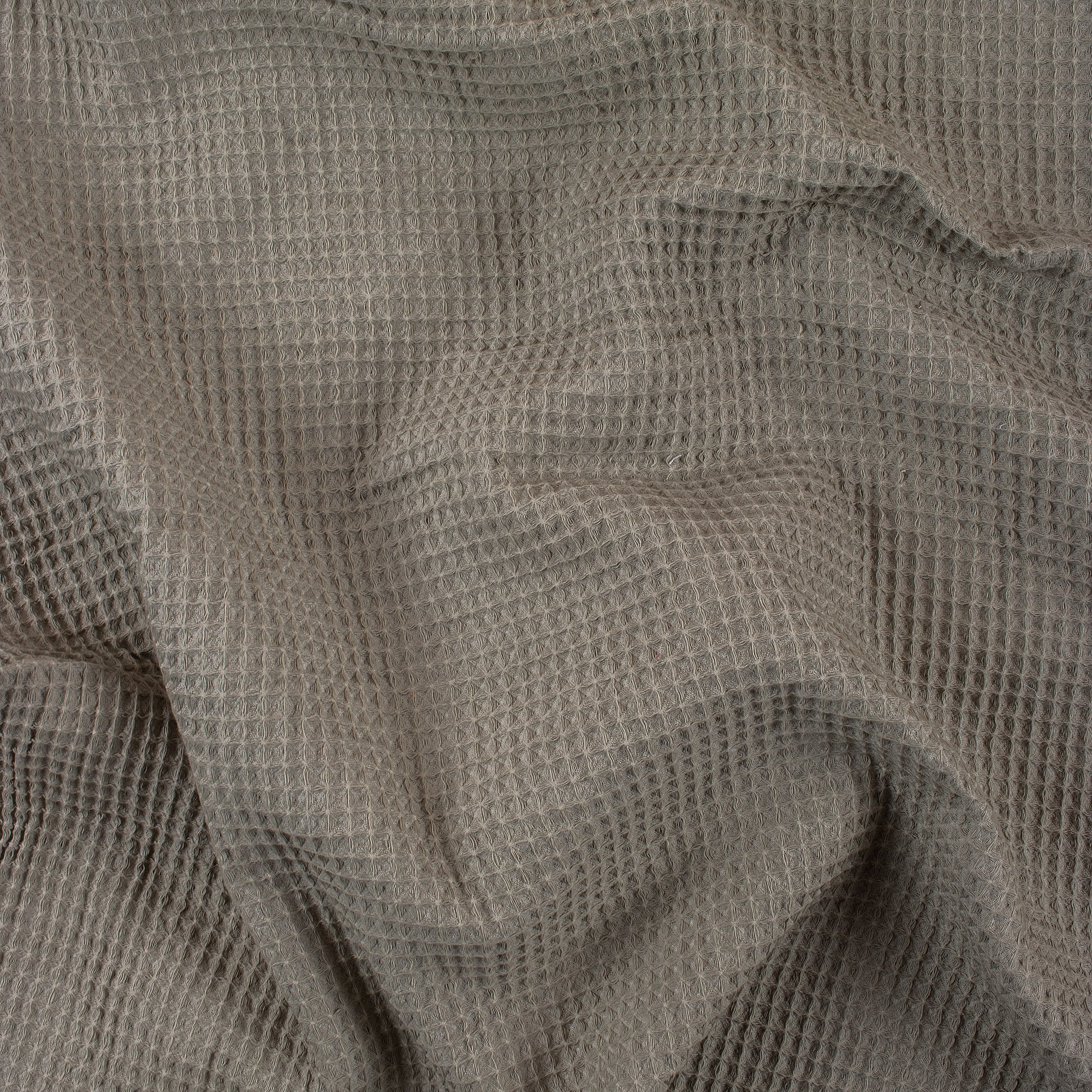 Open Weave Chunky Plain Waffle Material Fabric