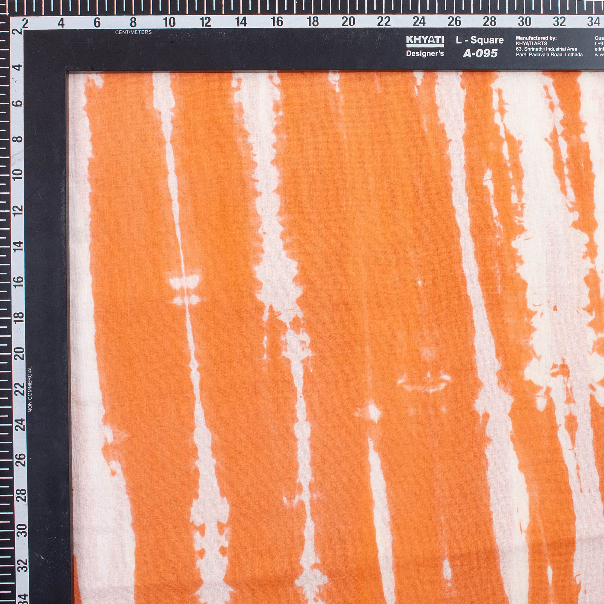 Orange Handmade Tie Dye Shibori Fabric
