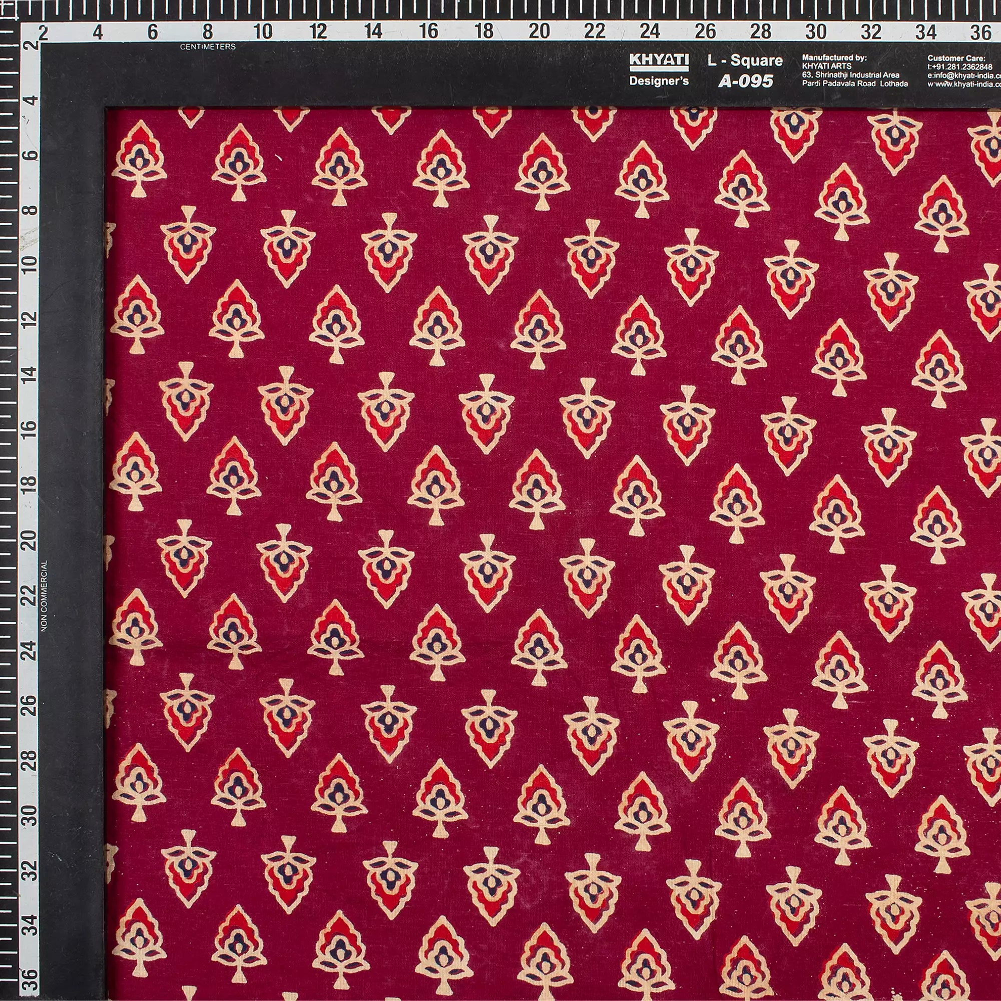Organic Cotton Ajrakh Printed Fabric