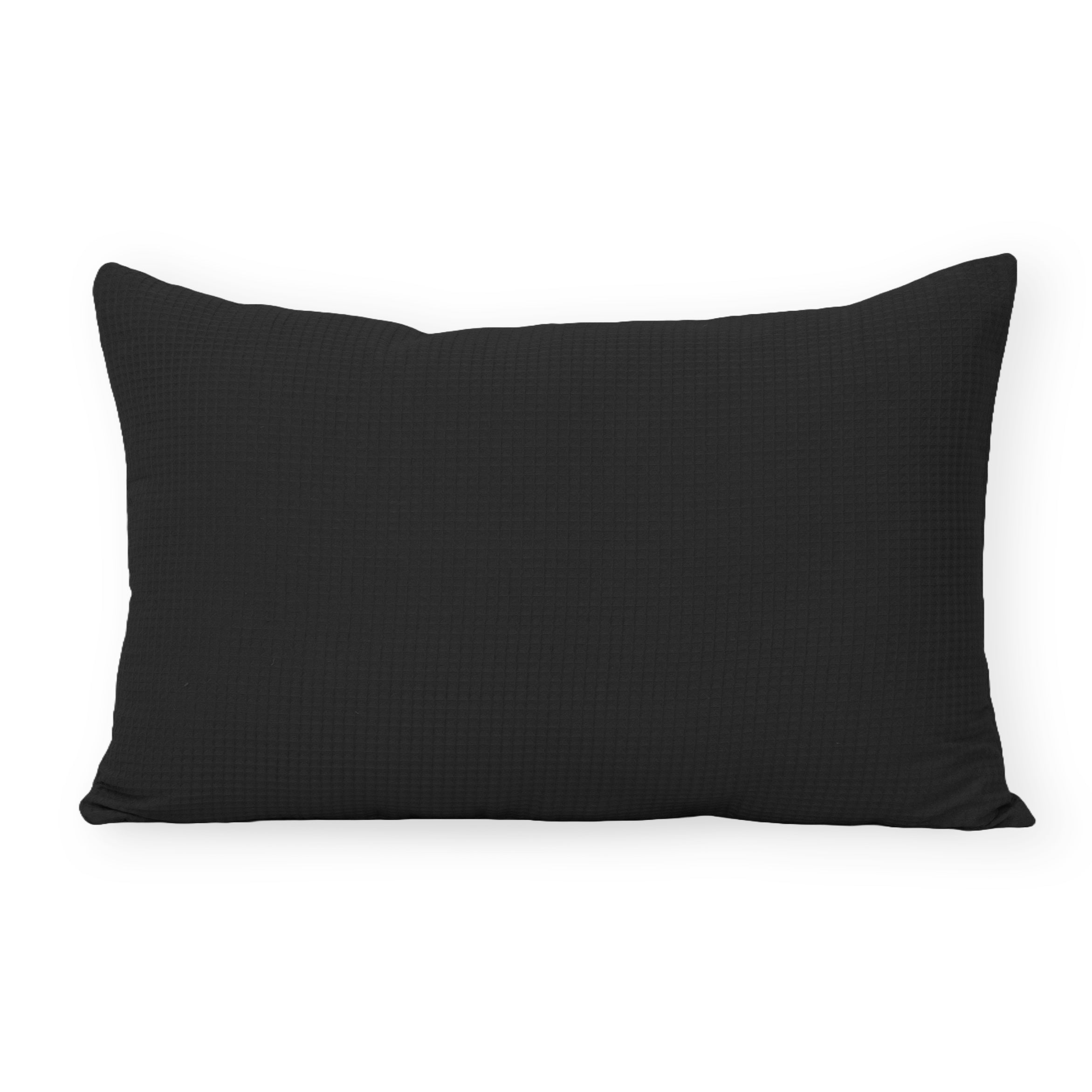 Organic Cotton Black Waffle Pillowcase Protectors