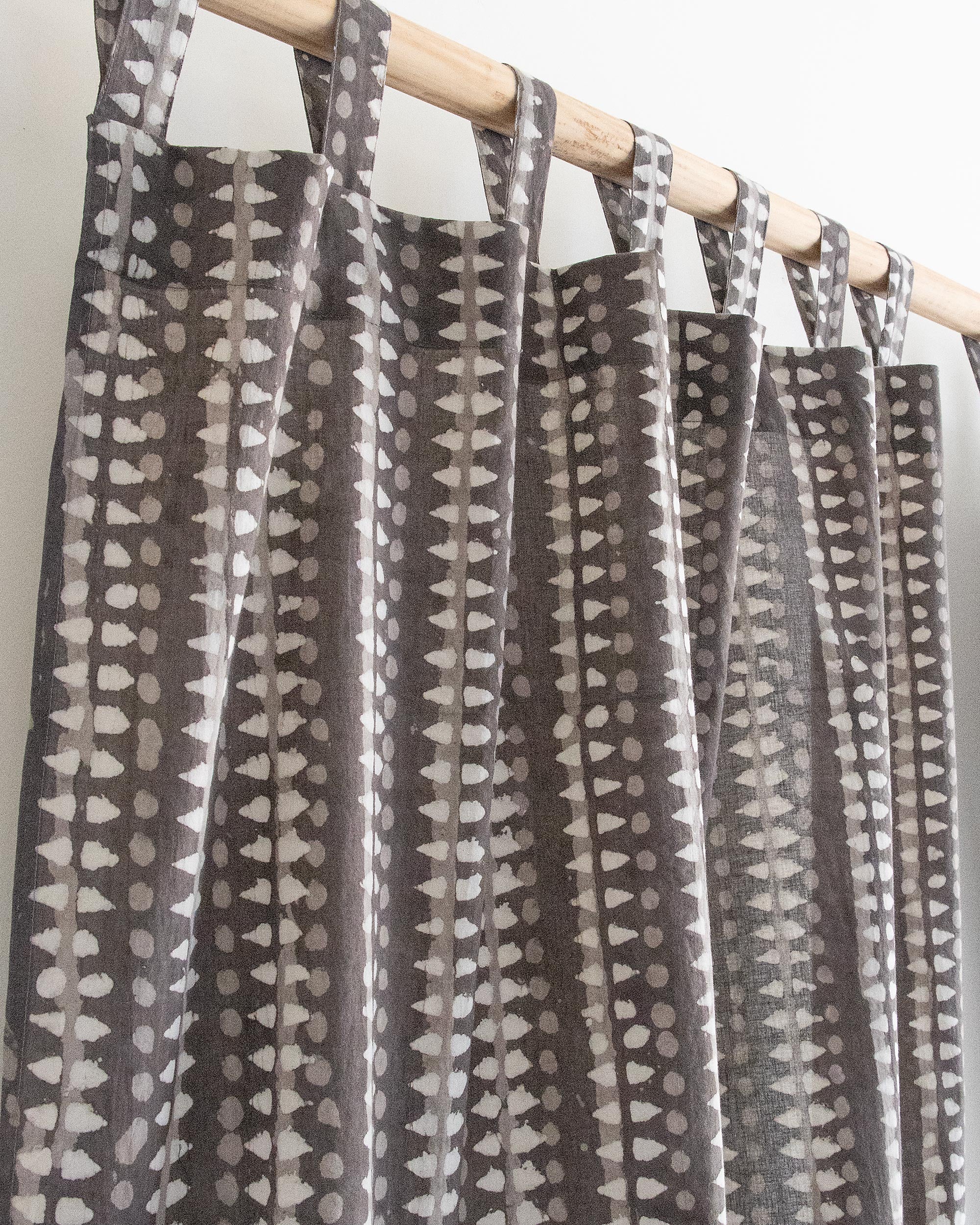 Organic Cotton Block Printed Curtains Set in India