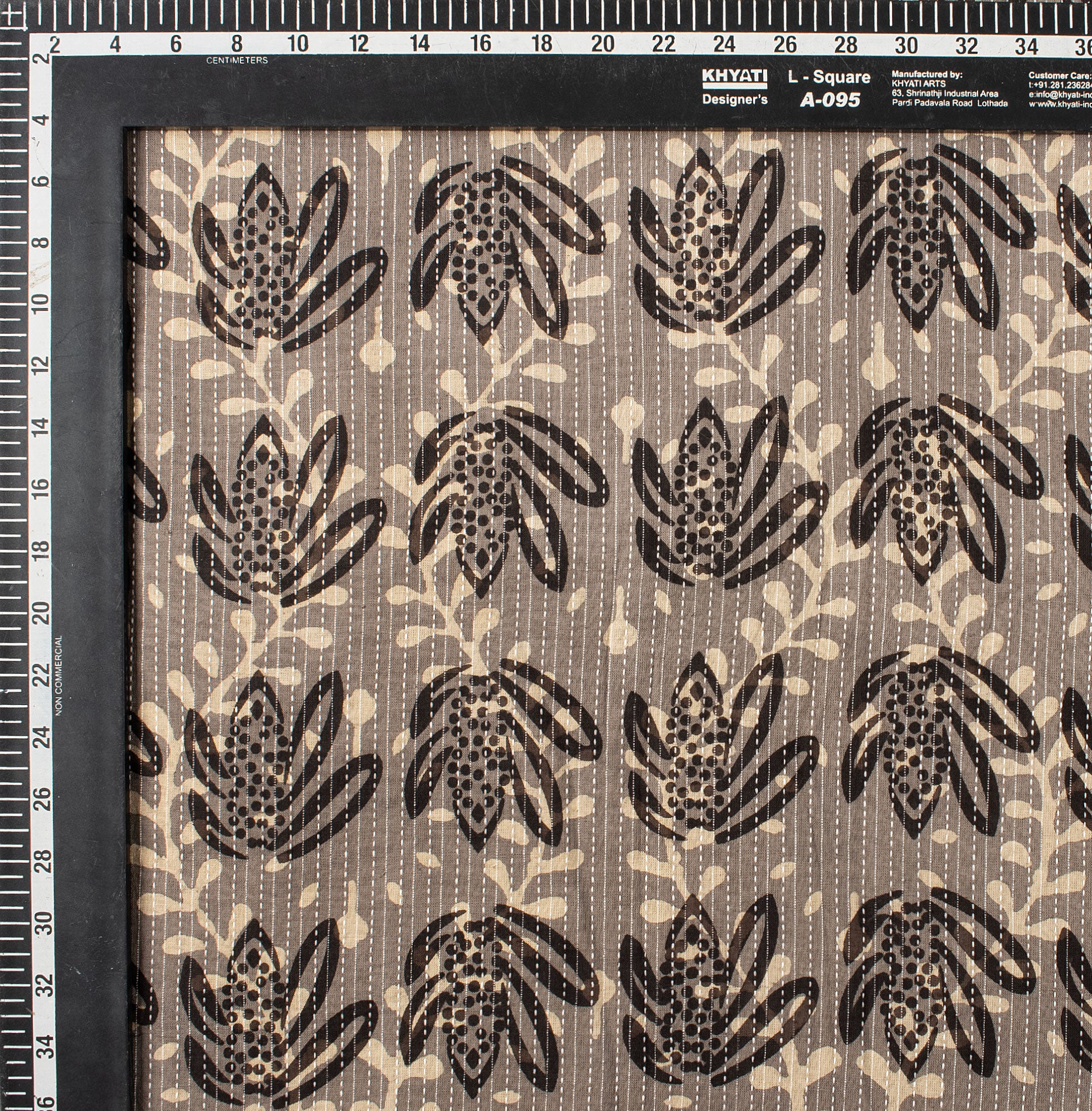 Organic Cotton Dabu Hand Block Printed Kantha Fabric