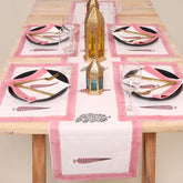Organic Cotton Hand Block Printed Christmas Table Runner